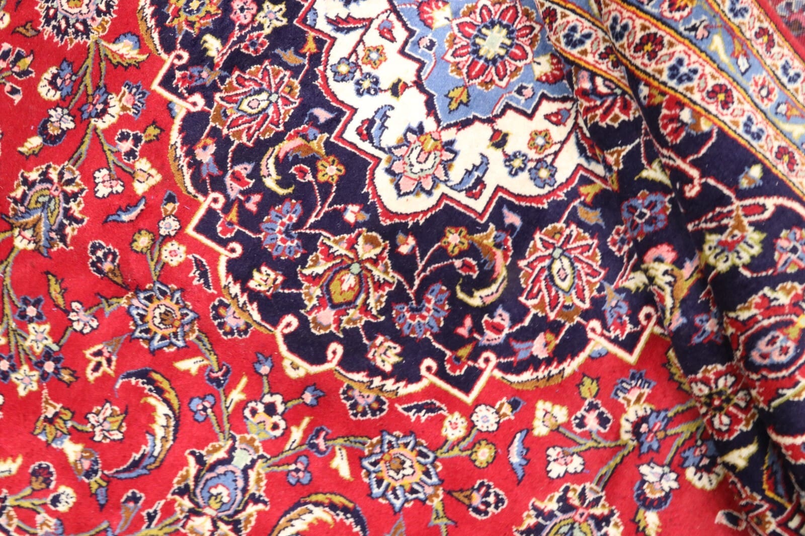 Handgeknüpfter Kashan Perserteppich 400 × 295 cm