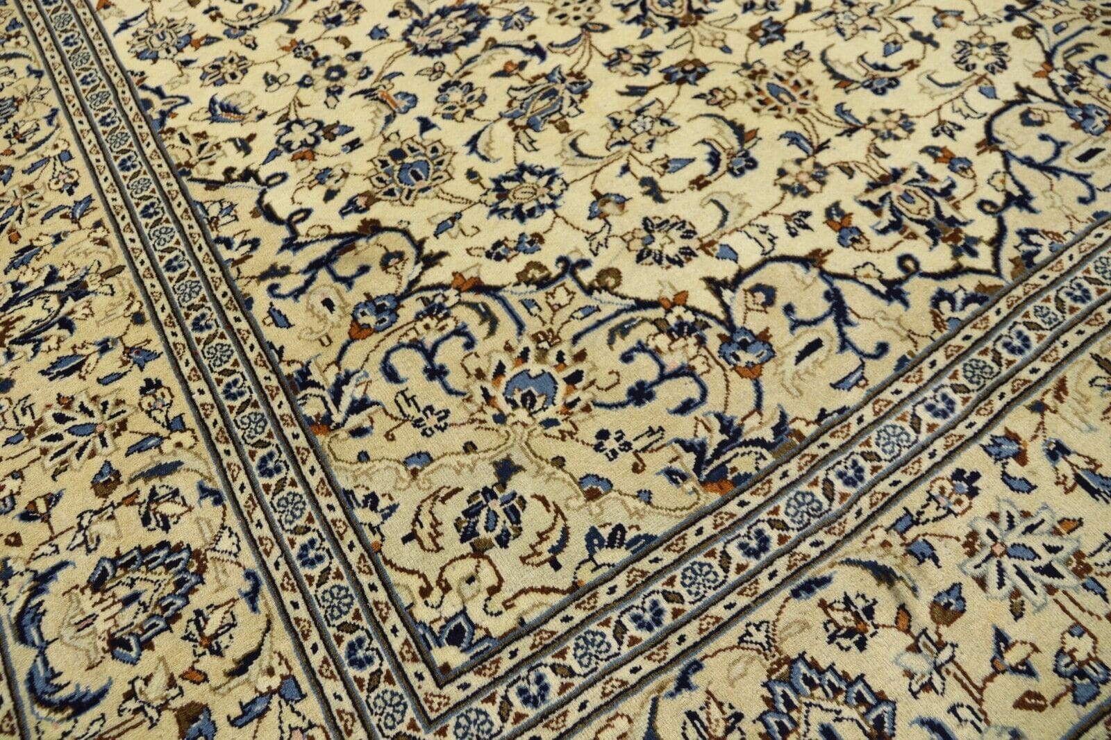 Handgeknüpfter Kashan Perserteppich, 360 × 243 cm, Wolle