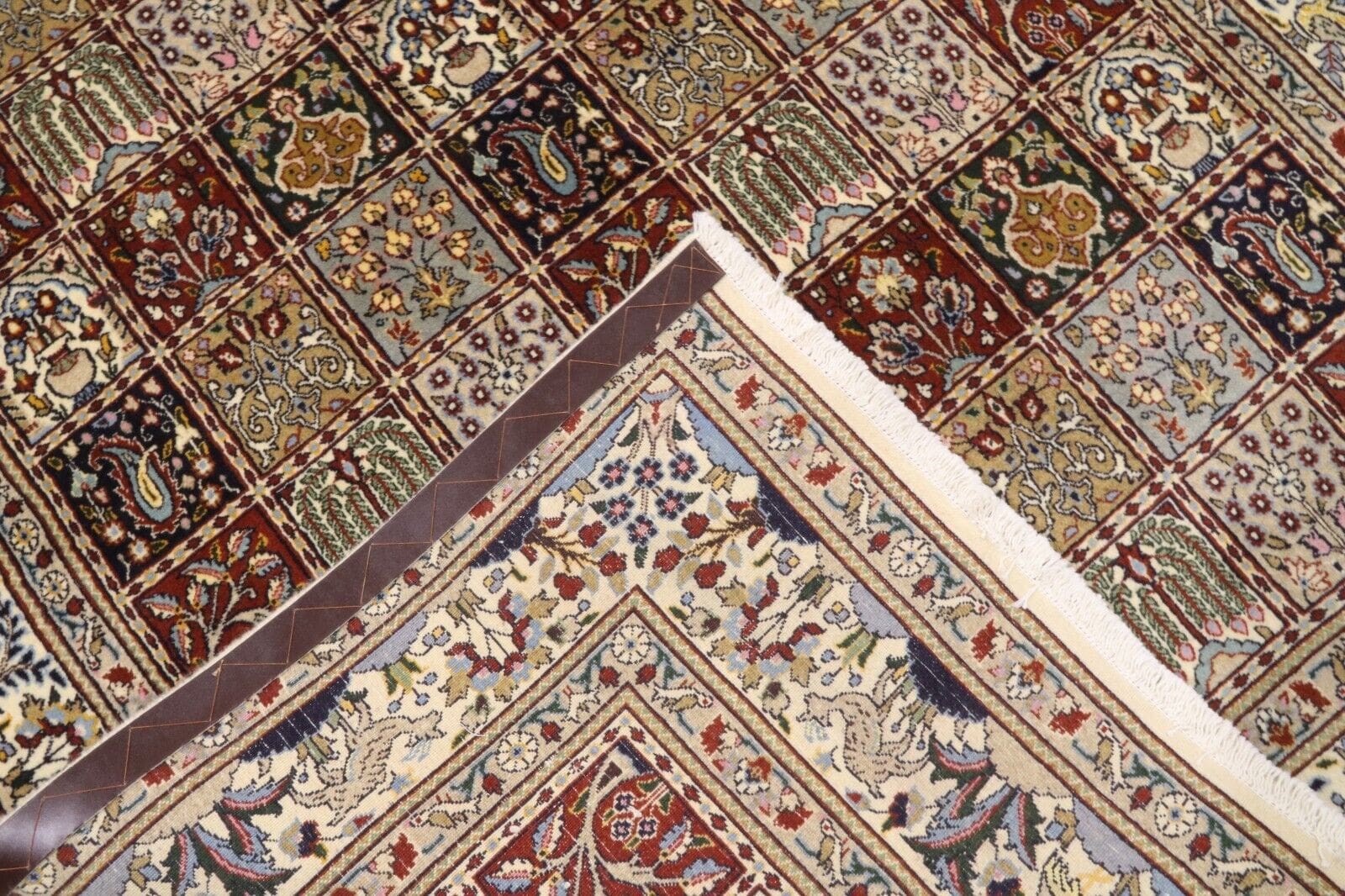 Handgeknüpfter Orientalisch Perserteppich, 195 × 148 cm, Wolle & Seide
