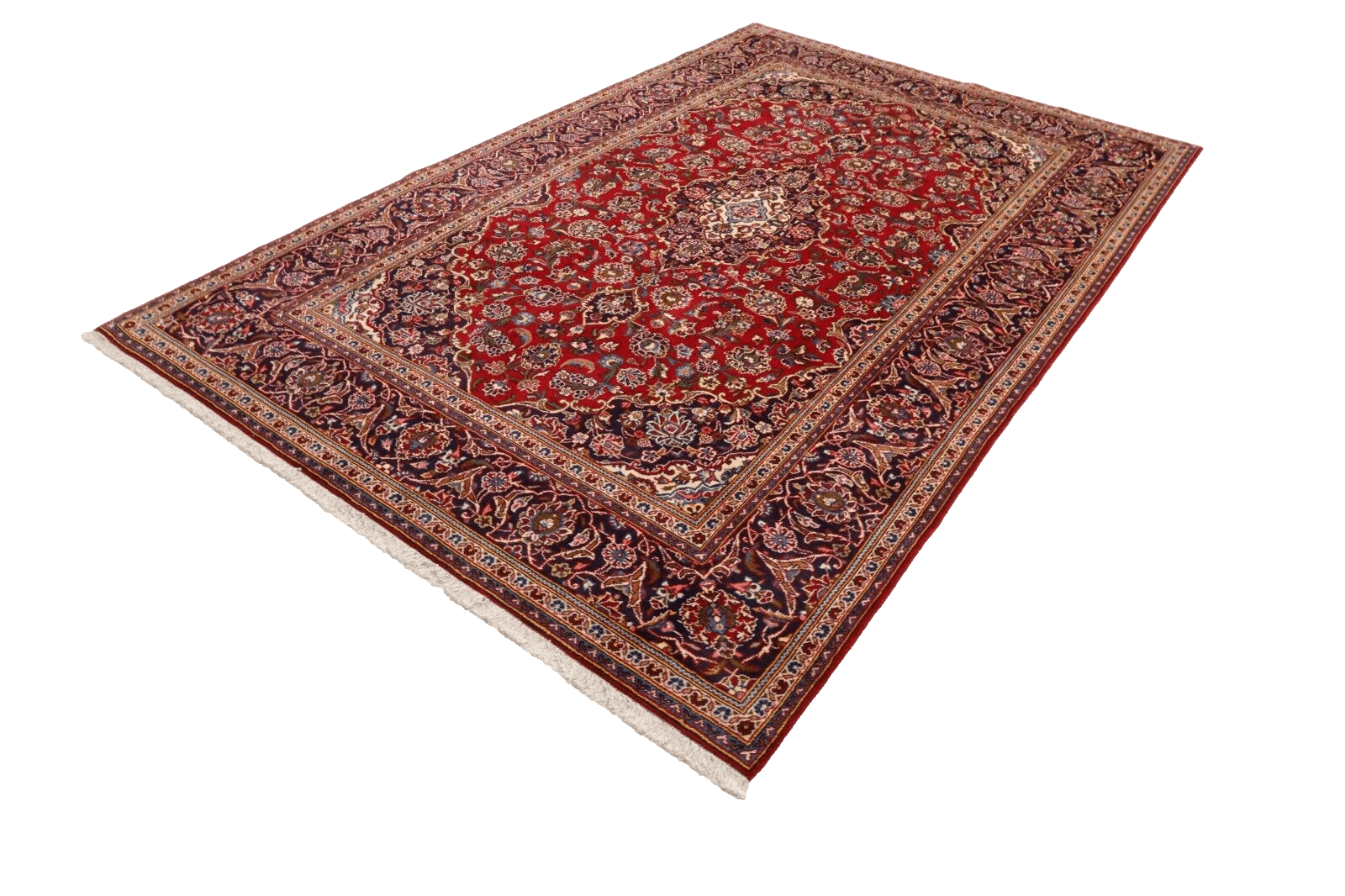 Kashan Perserteppich 340 × 250 cm aus Wolle, handgeknüpft