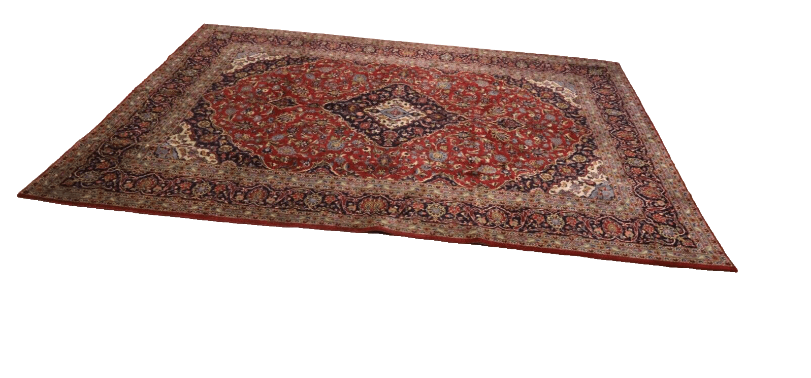 Kashan Perserteppich 340 × 250 cm aus Wolle, handgeknüpft