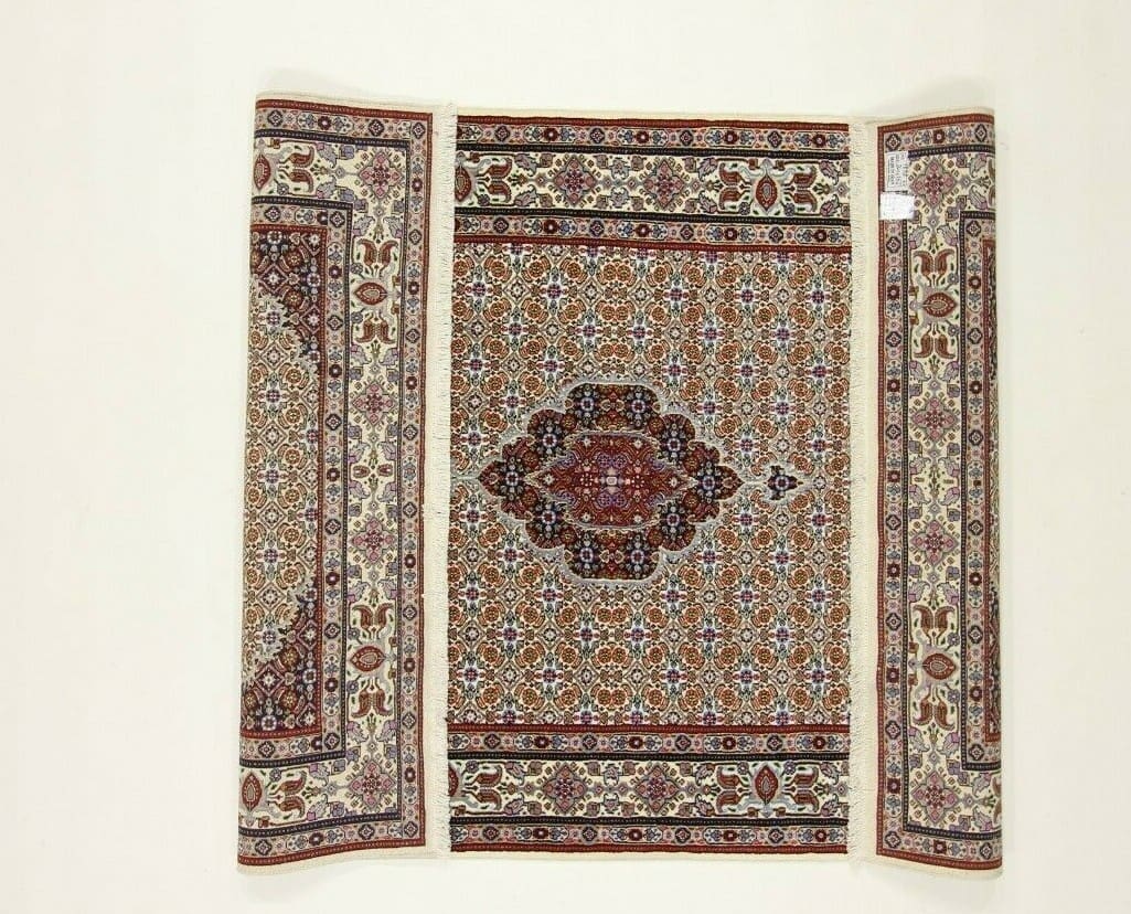 orientteppich-super-moud-242x163cm-400000-knoten-handgeknupft-4 Moud Perserteppich 240 × 162 cm aus Wolle & Seide, handgeknüpft