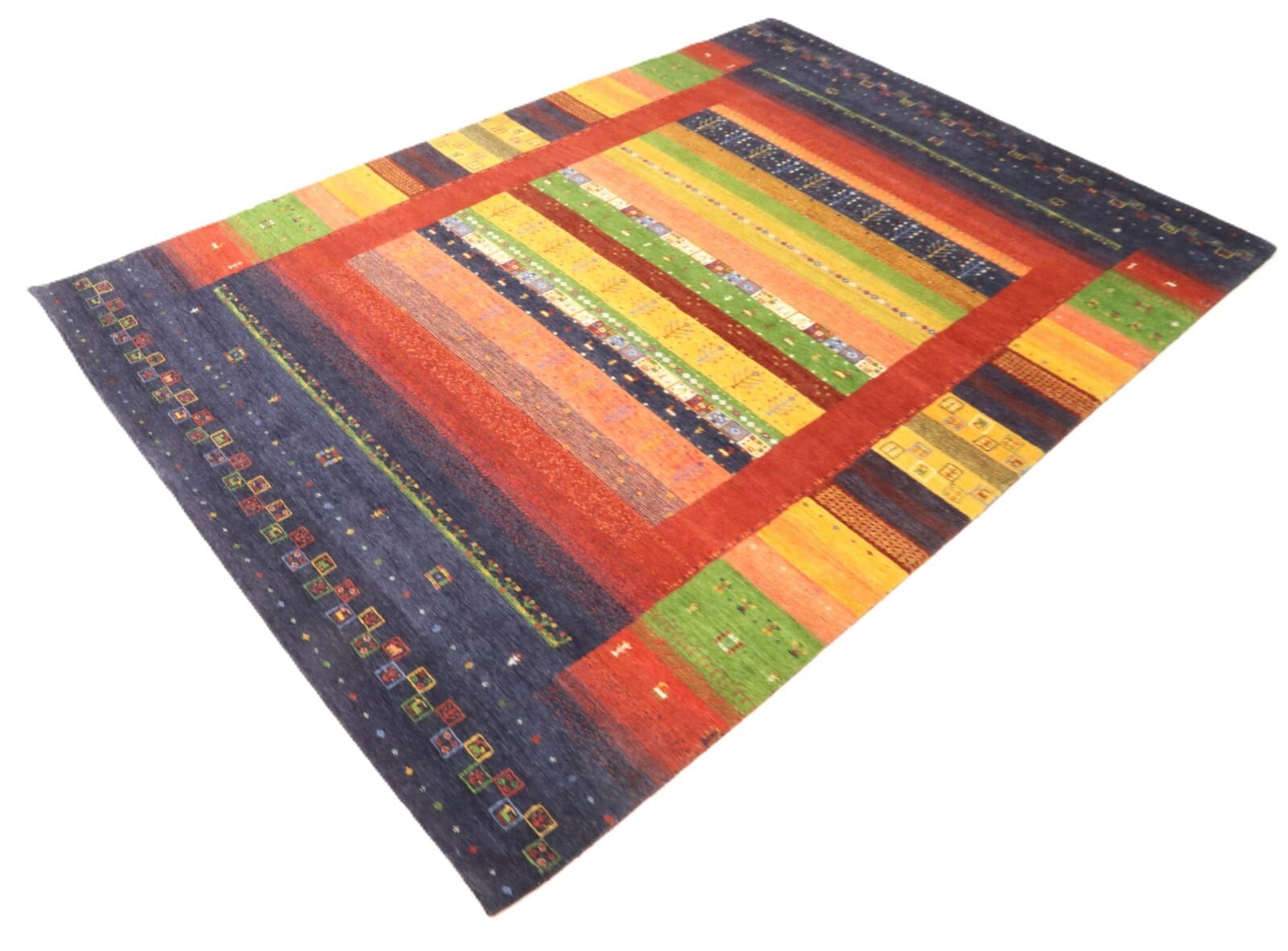Handgeknüpfter Gabbeh Loribaft Perserteppich 243 × 170 cm