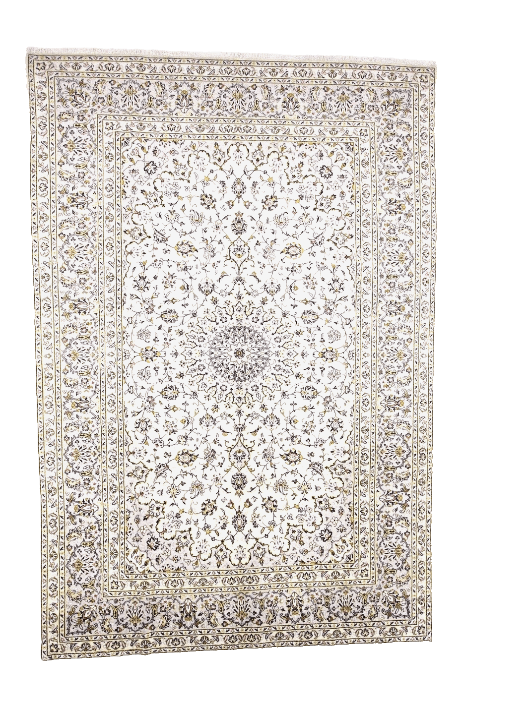 Handgeknüpfter Kashan Perserteppich 353 × 240 cm
