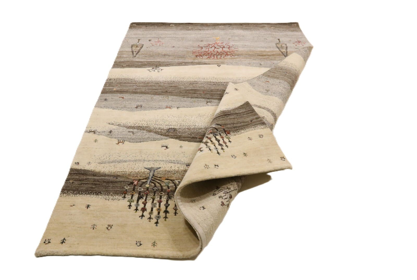 Handgeknüpfter Gabbeh Loribaft Perserteppich, 248 × 170 cm, Wolle