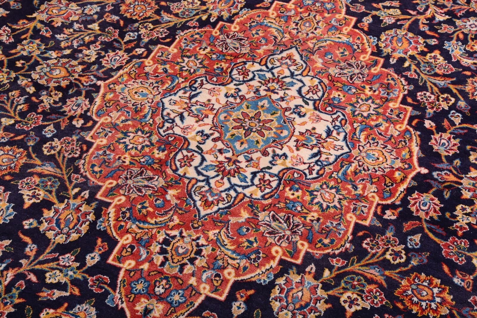 Handgeknüpfter Kashan Perserteppich 440 × 295 cm