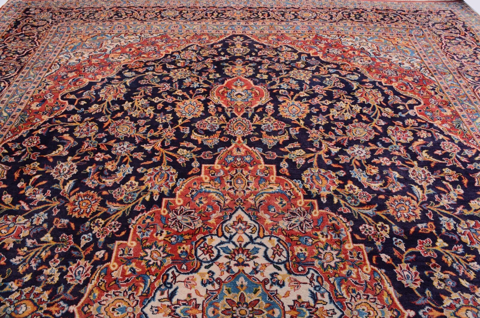 Handgeknüpfter Kashan Perserteppich 440 × 295 cm