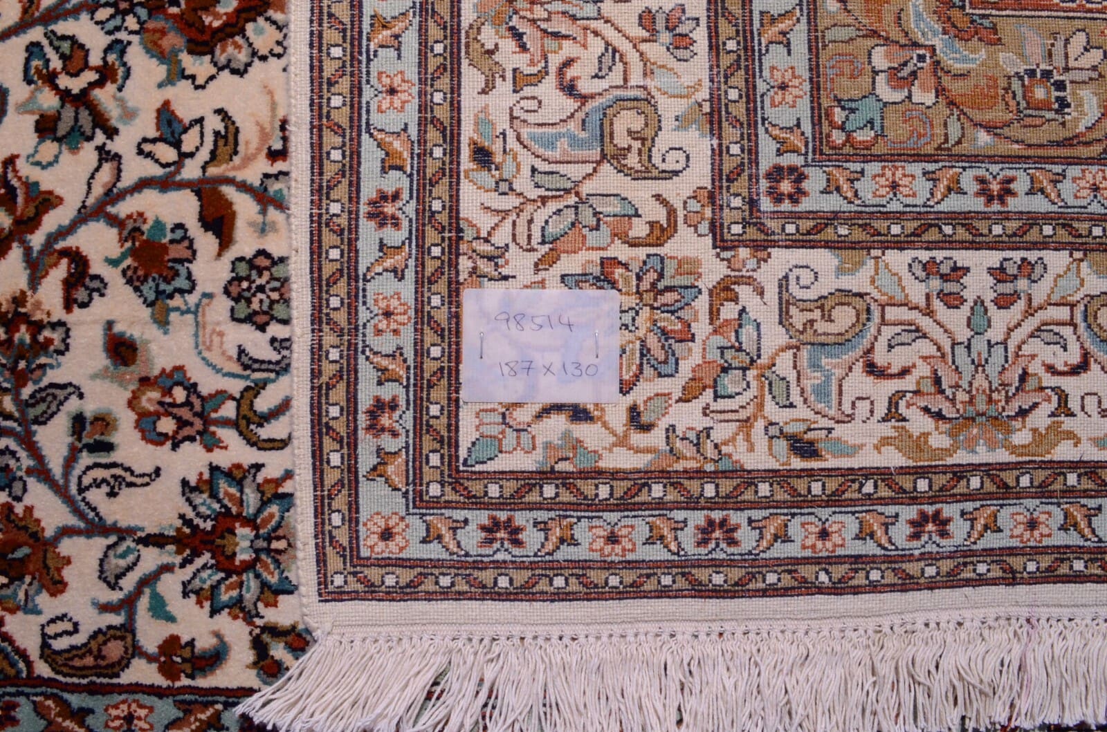 Handgeknüpfter Kashmir Orientteppich 187 × 130 cm