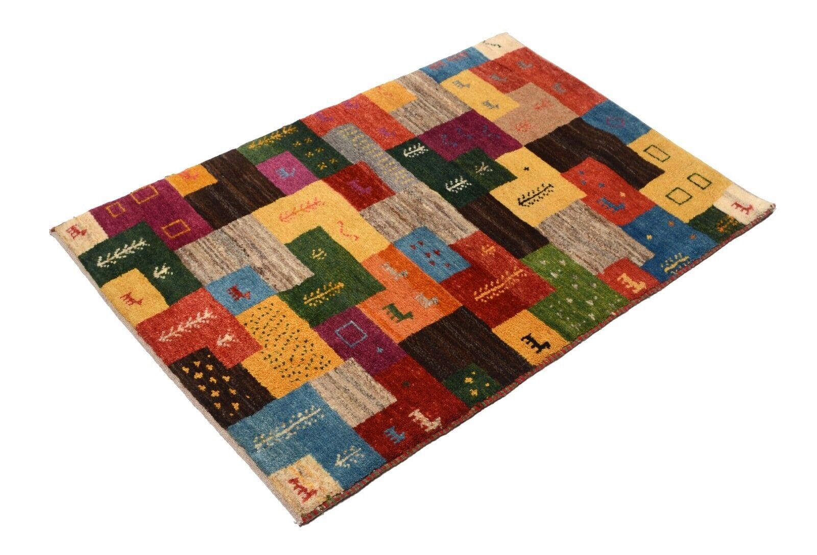 Gabbeh Perserteppich aus Iran, 111 × 76 cm