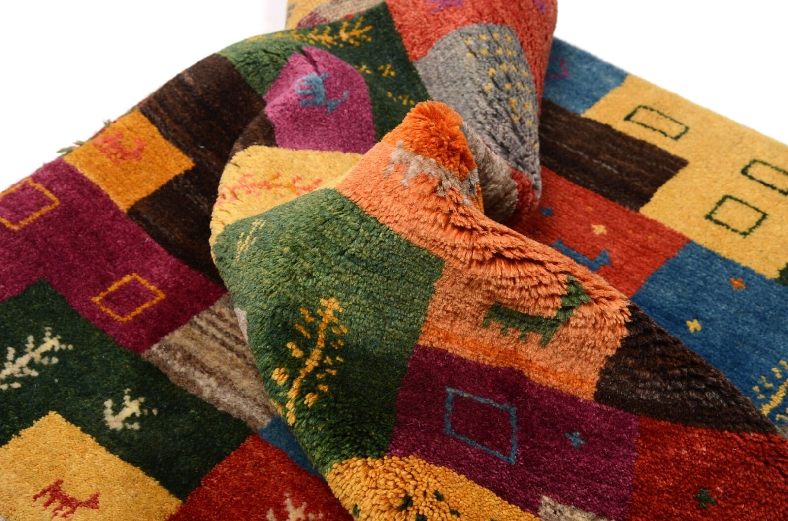 Gabbeh Perserteppich aus Iran, 111 × 76 cm