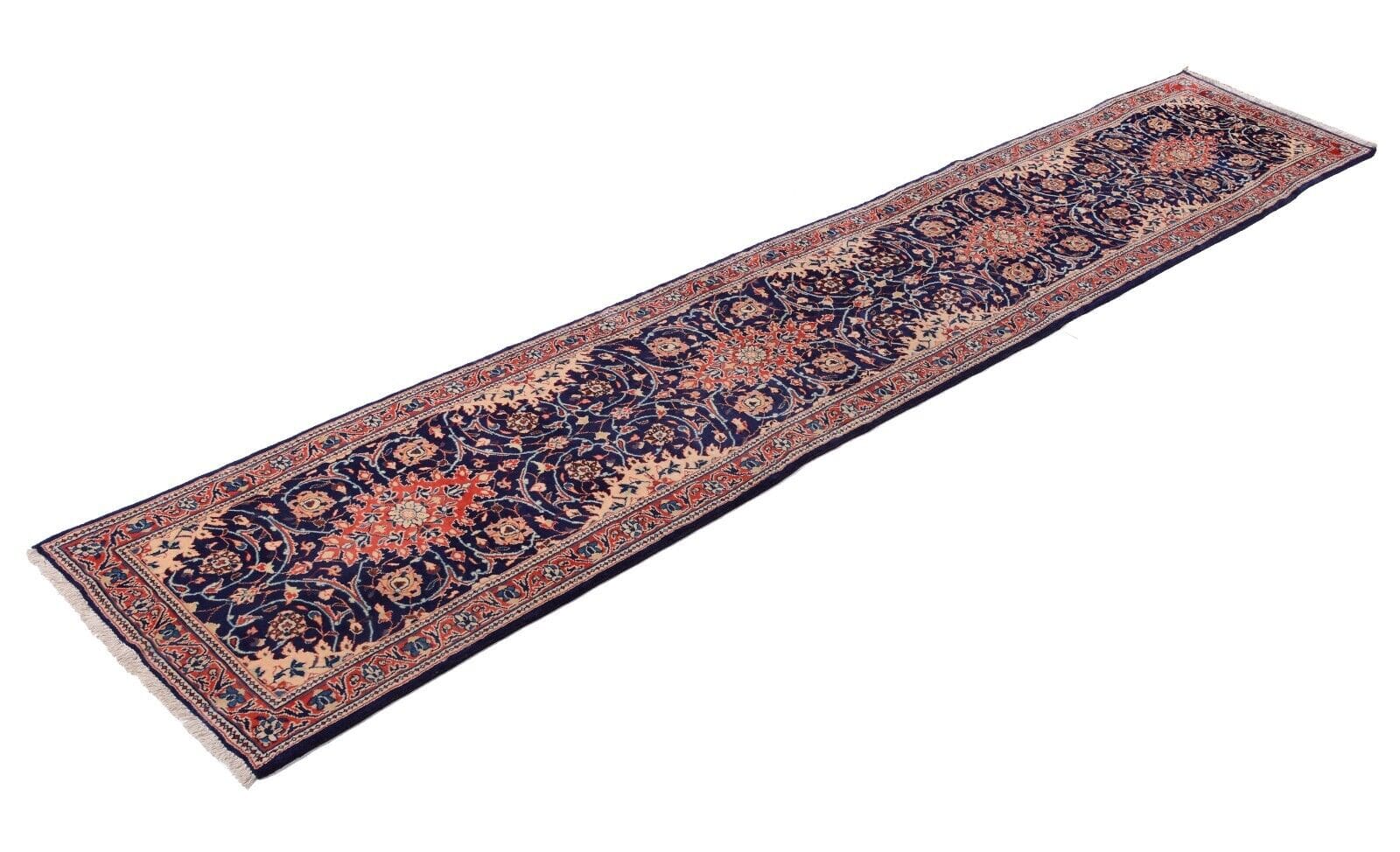 Handgeknüpfter Sarough Farahan Perserteppich, 447 × 80 cm, Wolle