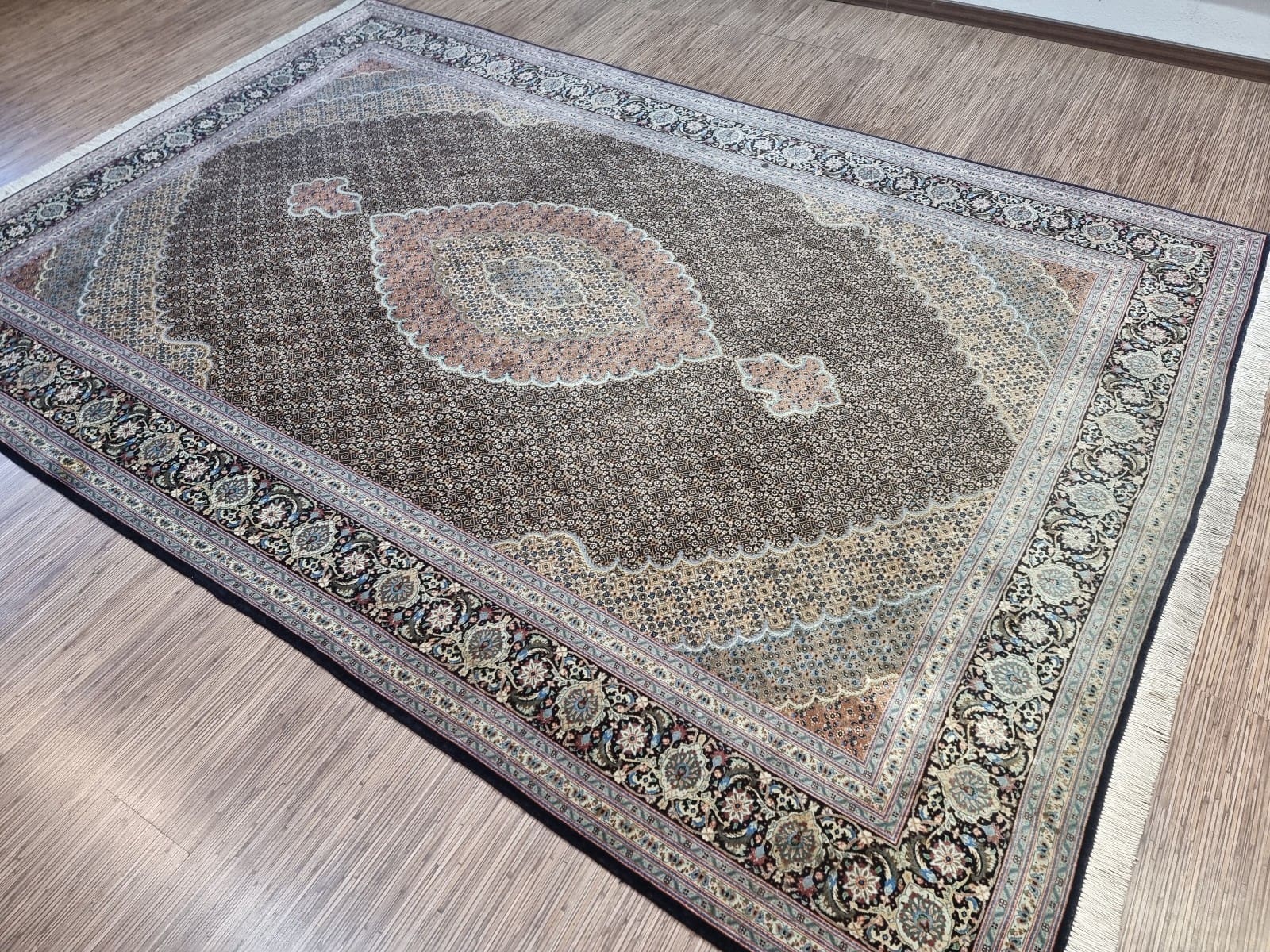 Handgeknüpfter Täbriz Perserteppich, 300 × 200 cm, Wolle