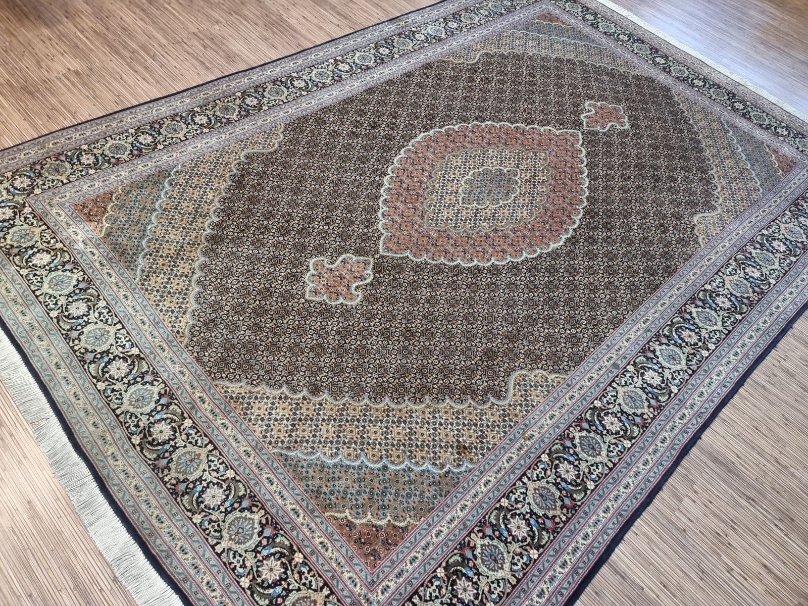 Handgeknüpfter Täbriz Perserteppich, 300 × 200 cm, Wolle