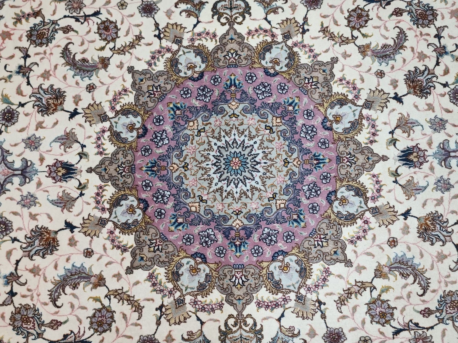 Handgeknüpfter Täbriz Perserteppich, 304 × 200 cm, Wolle & Seide