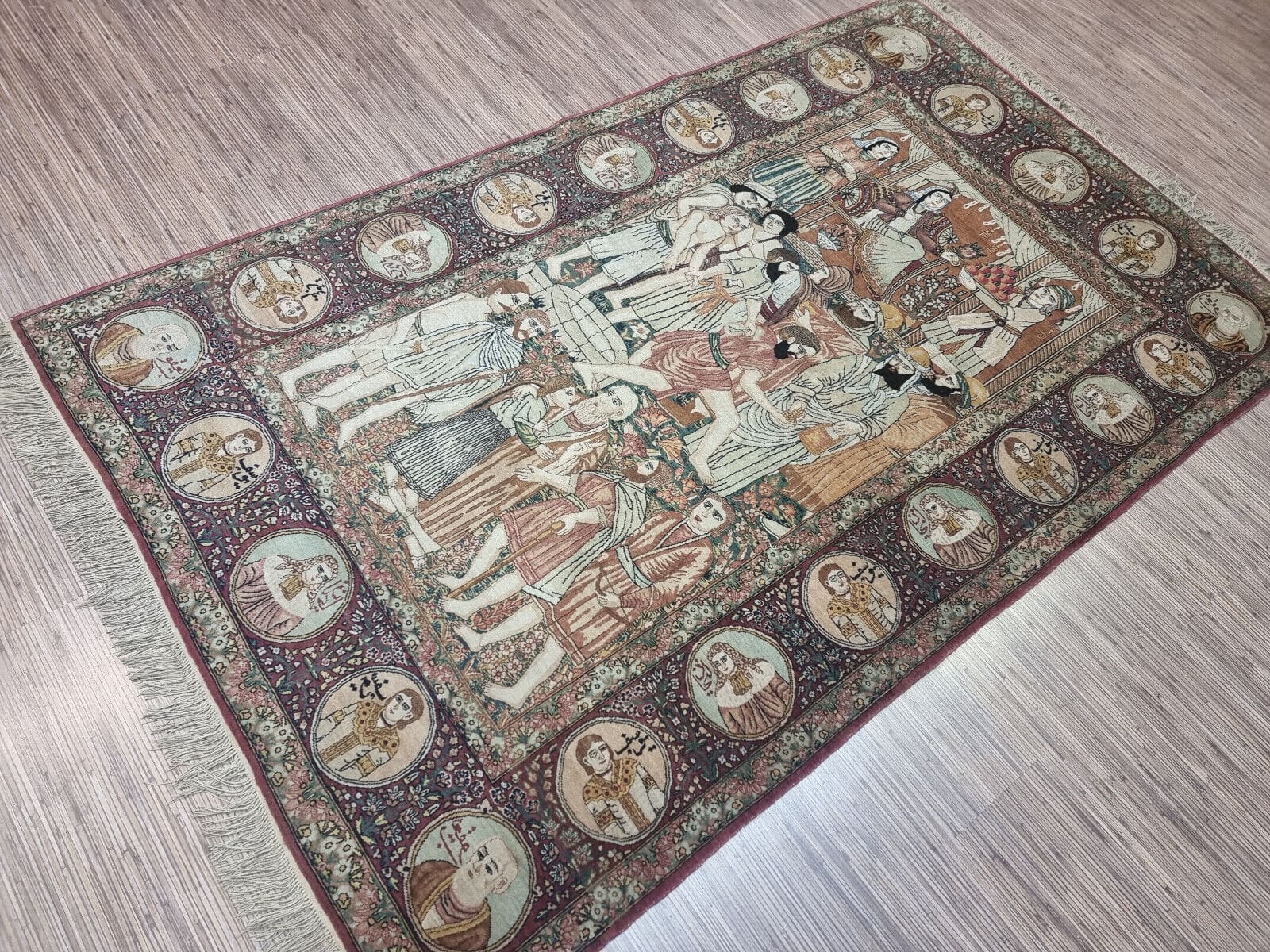 Kerman Perserteppich 215 × 135 cm aus Wolle, handgeknüpft
