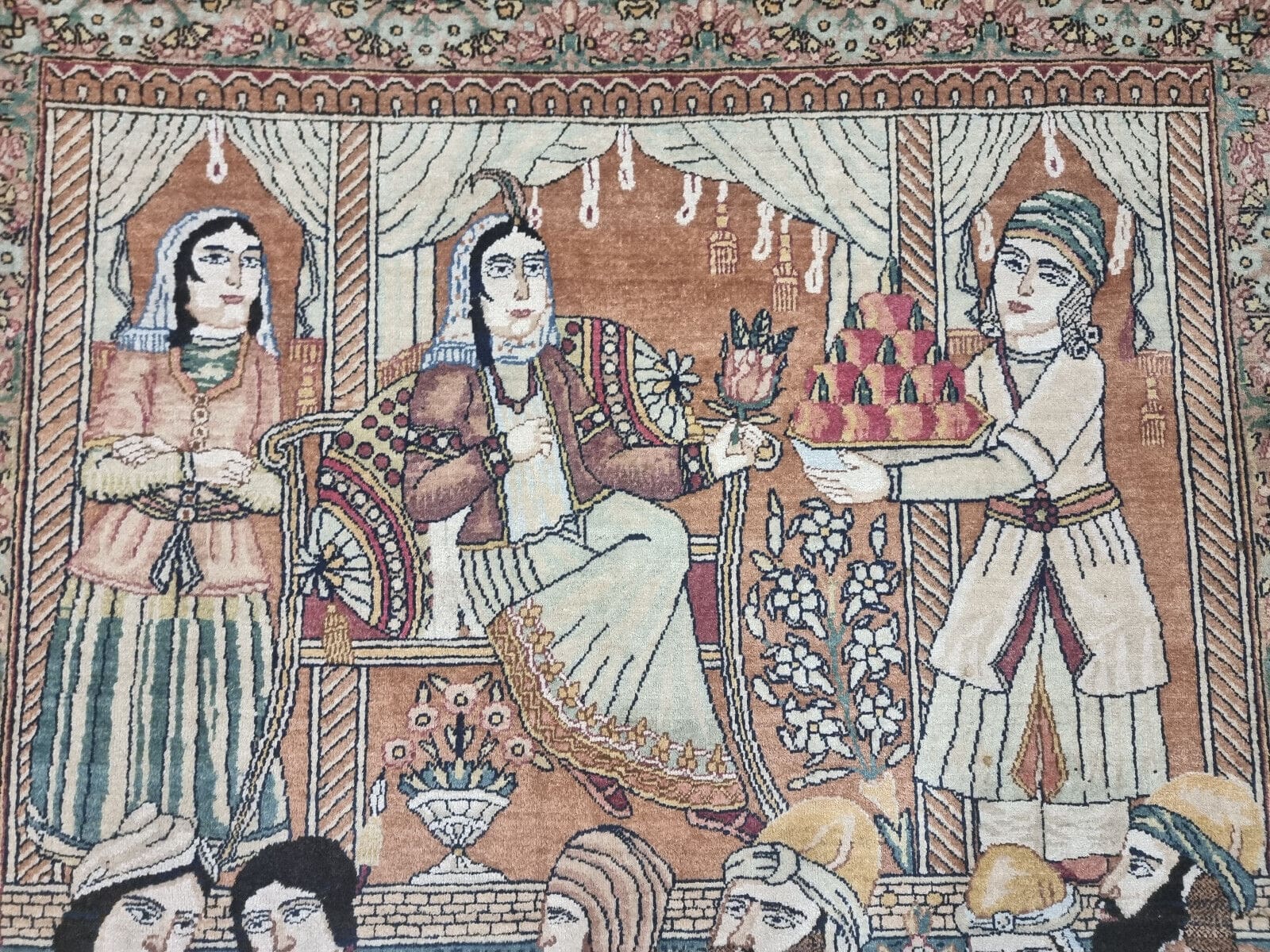 Kerman Perserteppich 215 × 135 cm aus Wolle, handgeknüpft