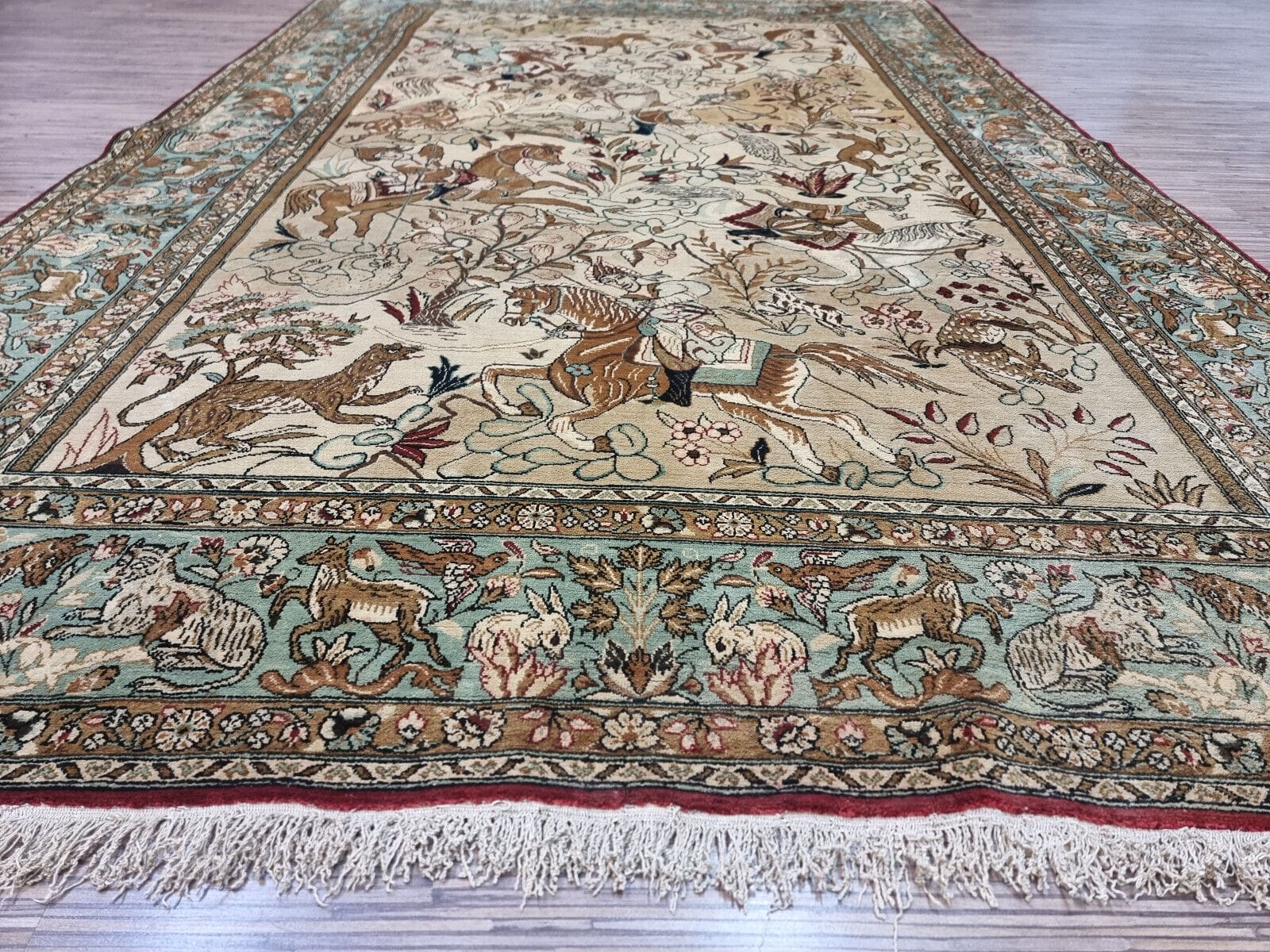 Handgeknüpfter Ghom Perserteppich 212 × 138 cm