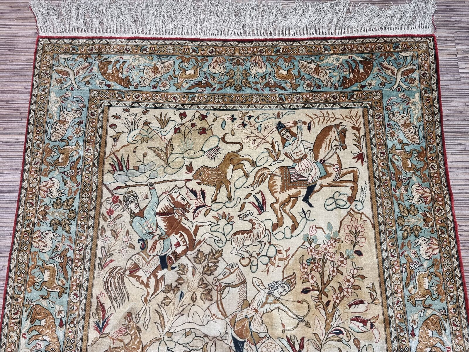 Handgeknüpfter Ghom Perserteppich 212 × 138 cm