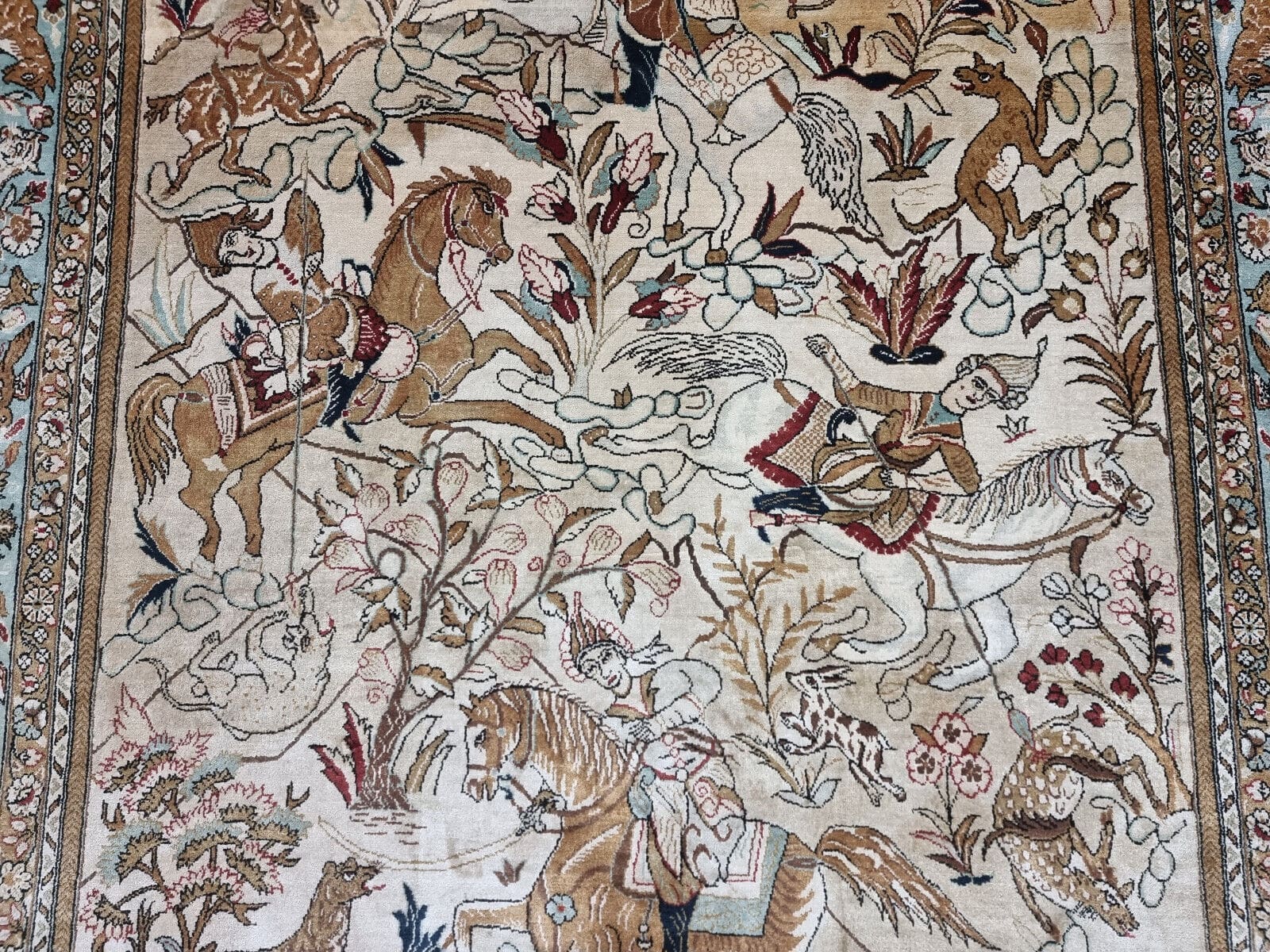 Handgeknüpfter Ghom Perserteppich 212 × 138 cm