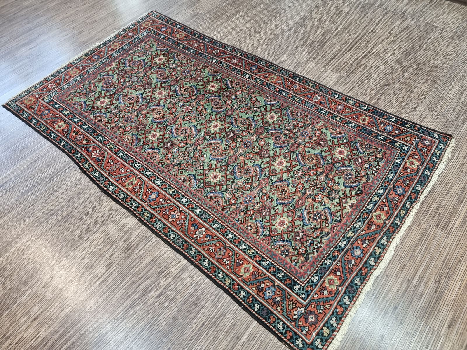 Handgeknüpfter Orientalisch Perserteppich, 210 × 123 cm, Wolle