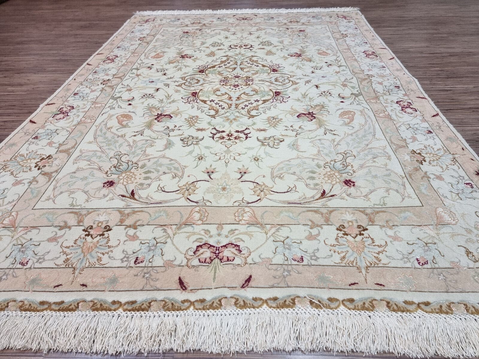 Handgeknüpfter Täbriz Perserteppich, 200 × 150 cm, Wolle & Seide