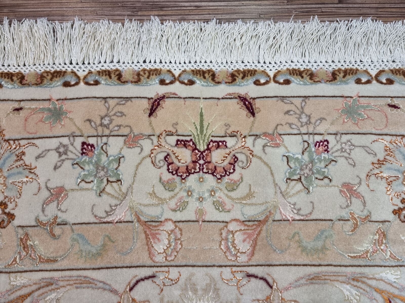 Handgeknüpfter Täbriz Perserteppich, 200 × 150 cm, Wolle & Seide