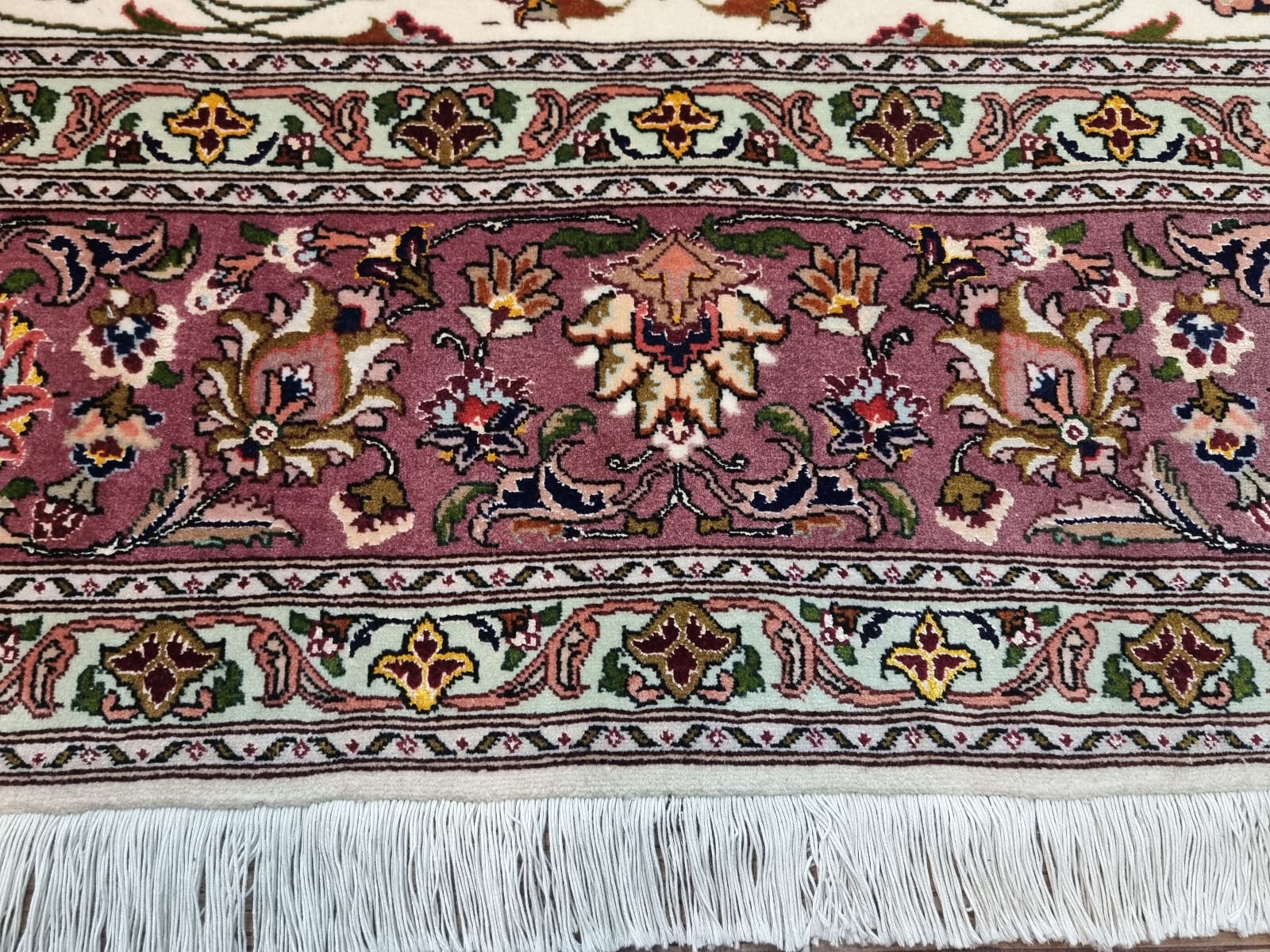 Täbriz Perserteppich 198 × 196 cm aus Wolle, handgeknüpft