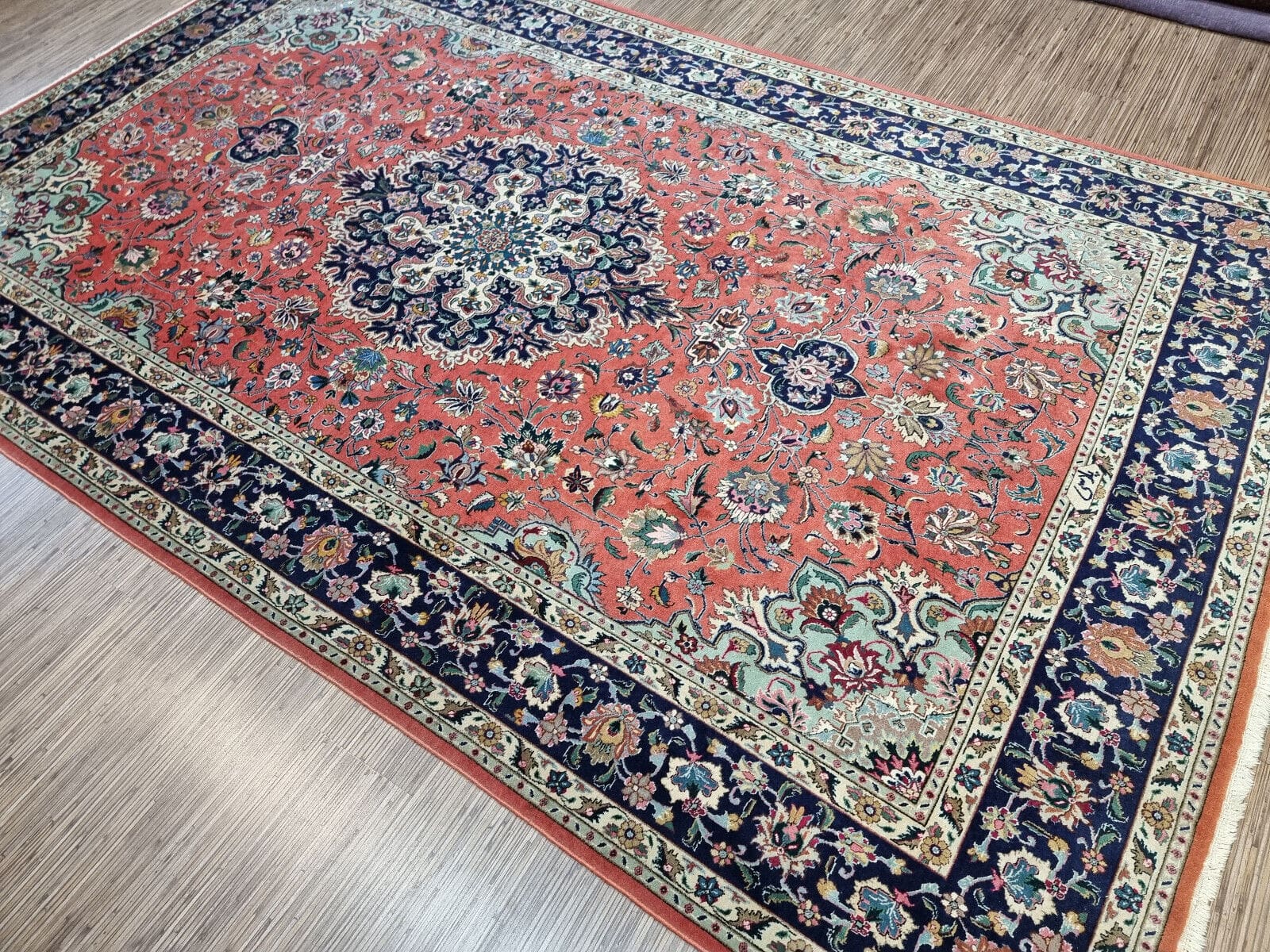 Täbriz Perserteppich 286 × 178 cm aus Wolle, handgeknüpft