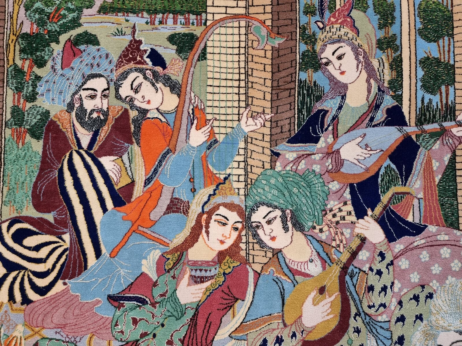 Isfahan Perserteppich 244 × 150 cm aus Wolle & Seide, handgeknüpft