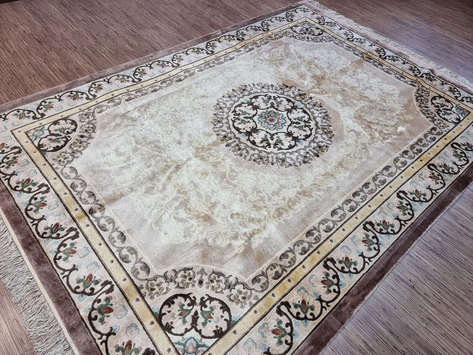 Orientalisch Teppich 300 × 200 cm aus Seide, handgeknüpft