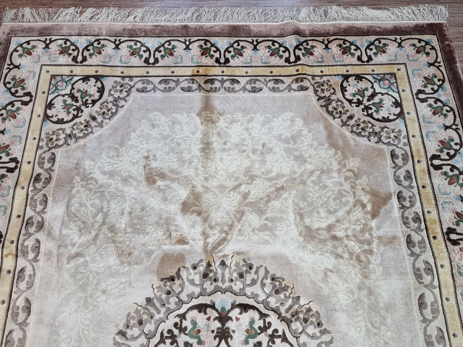 Orientalisch Teppich 300 × 200 cm aus Seide, handgeknüpft