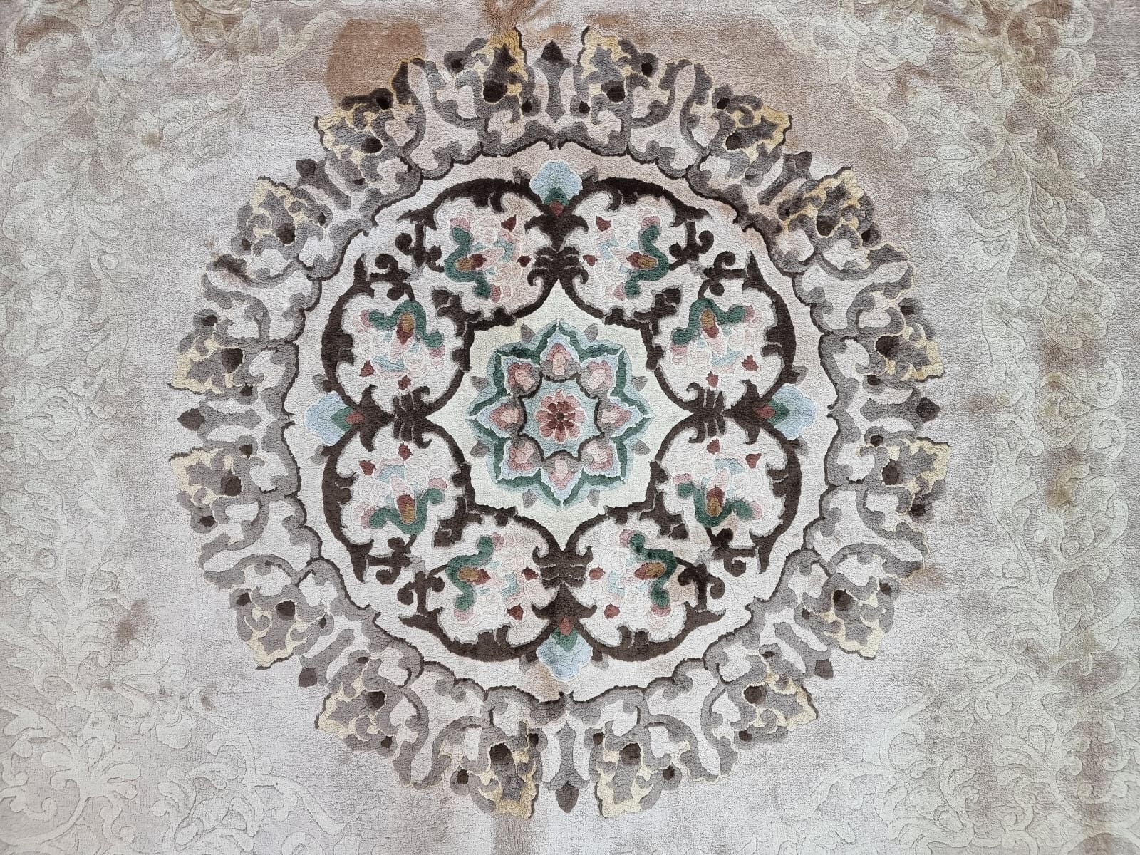 Orientalisch Teppich 300 × 200 cm aus Seide, handgeknüpft