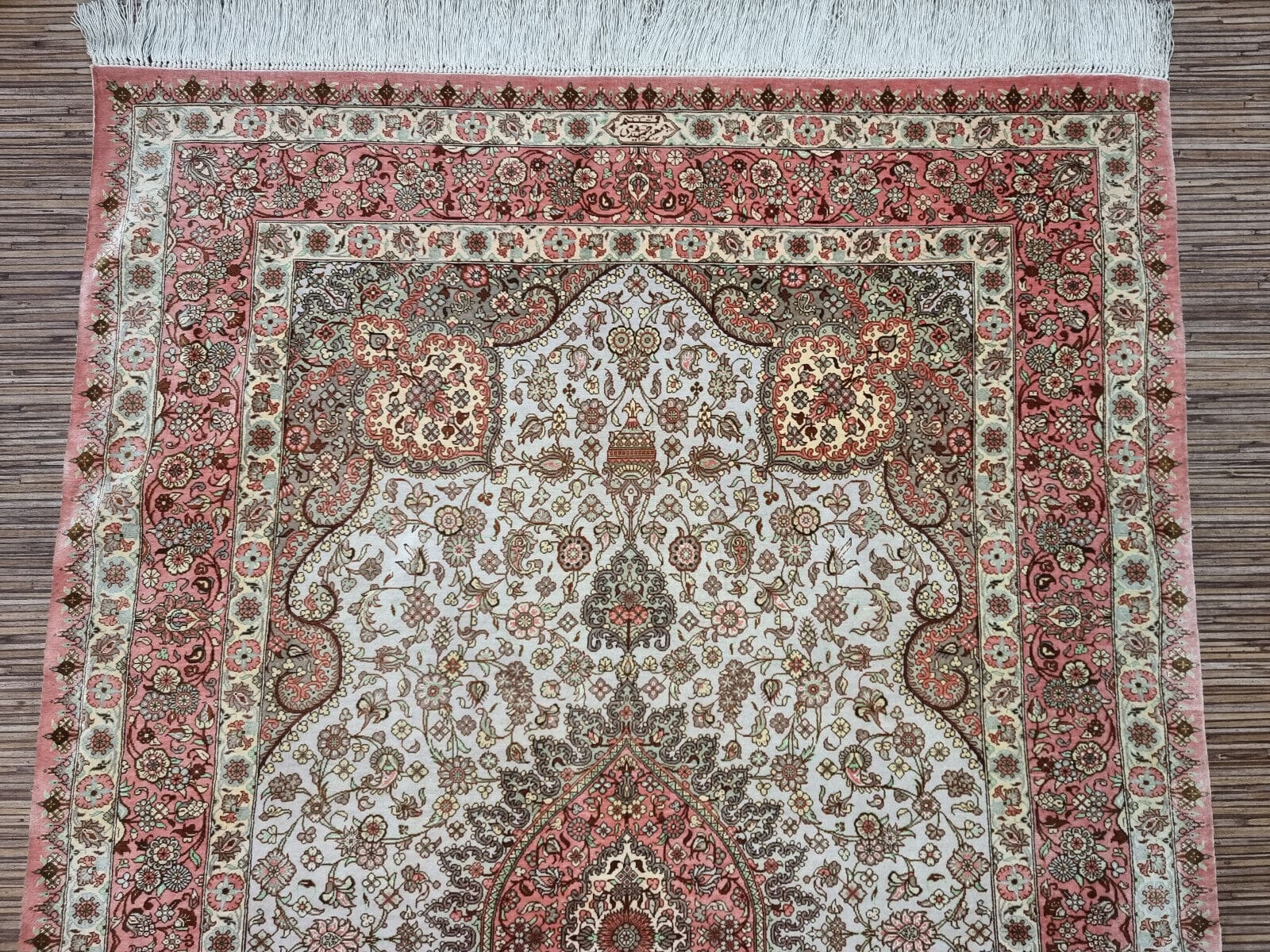 Ghom Perserteppich 150 × 100 cm aus Seide, handgeknüpft