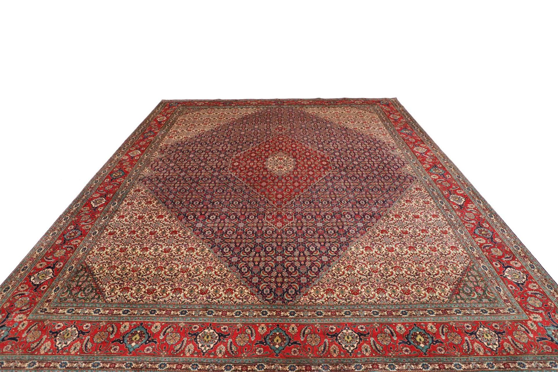 Handgeknüpfter Täbriz Perserteppich 306 × 383 cm