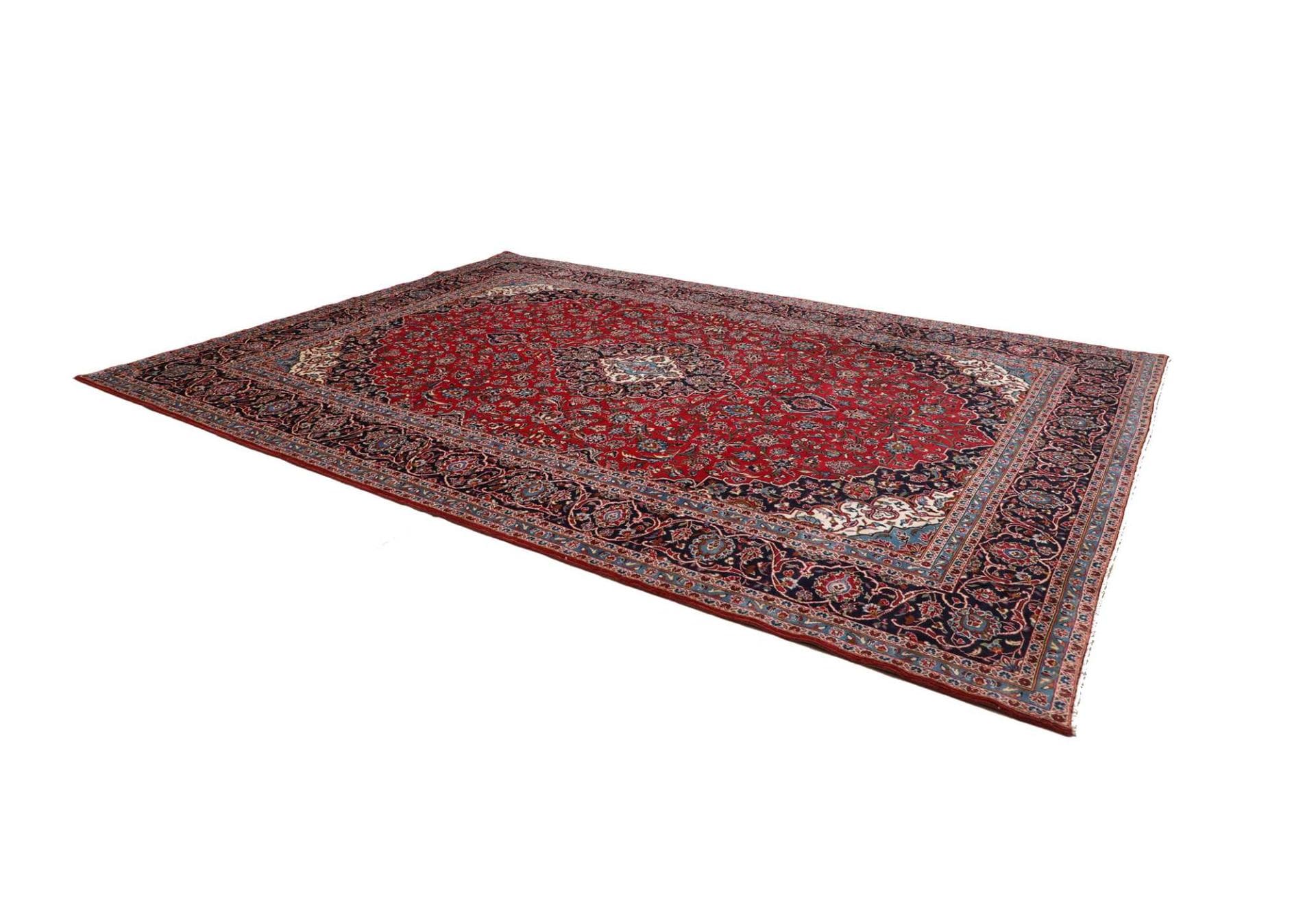 Handgeknüpfter Kashan Perserteppich 293 × 403 cm