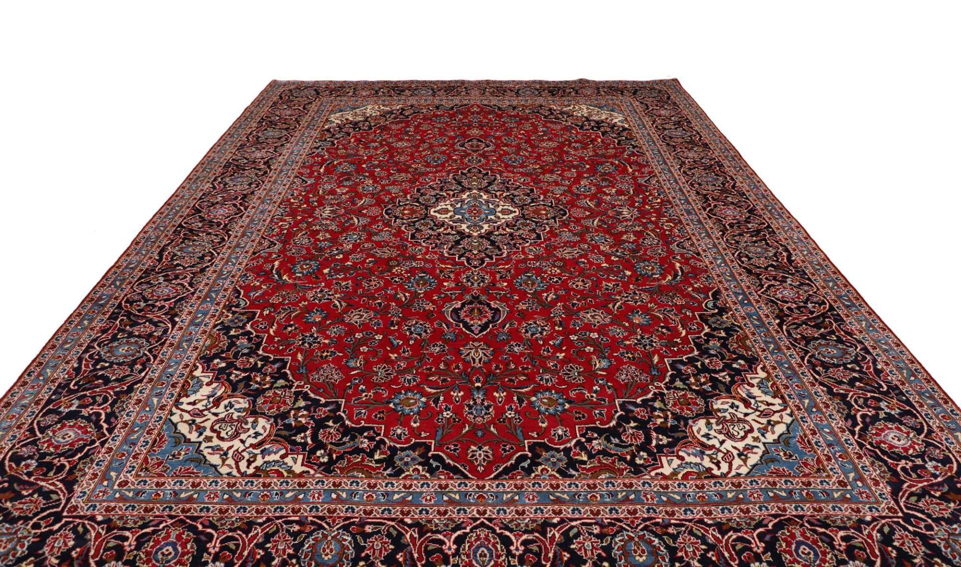Handgeknüpfter Kashan Perserteppich 293 × 403 cm