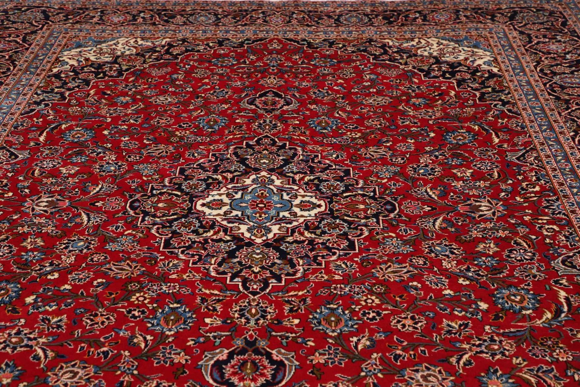 Handgeknüpfter Kashan Perserteppich 293 × 403 cm