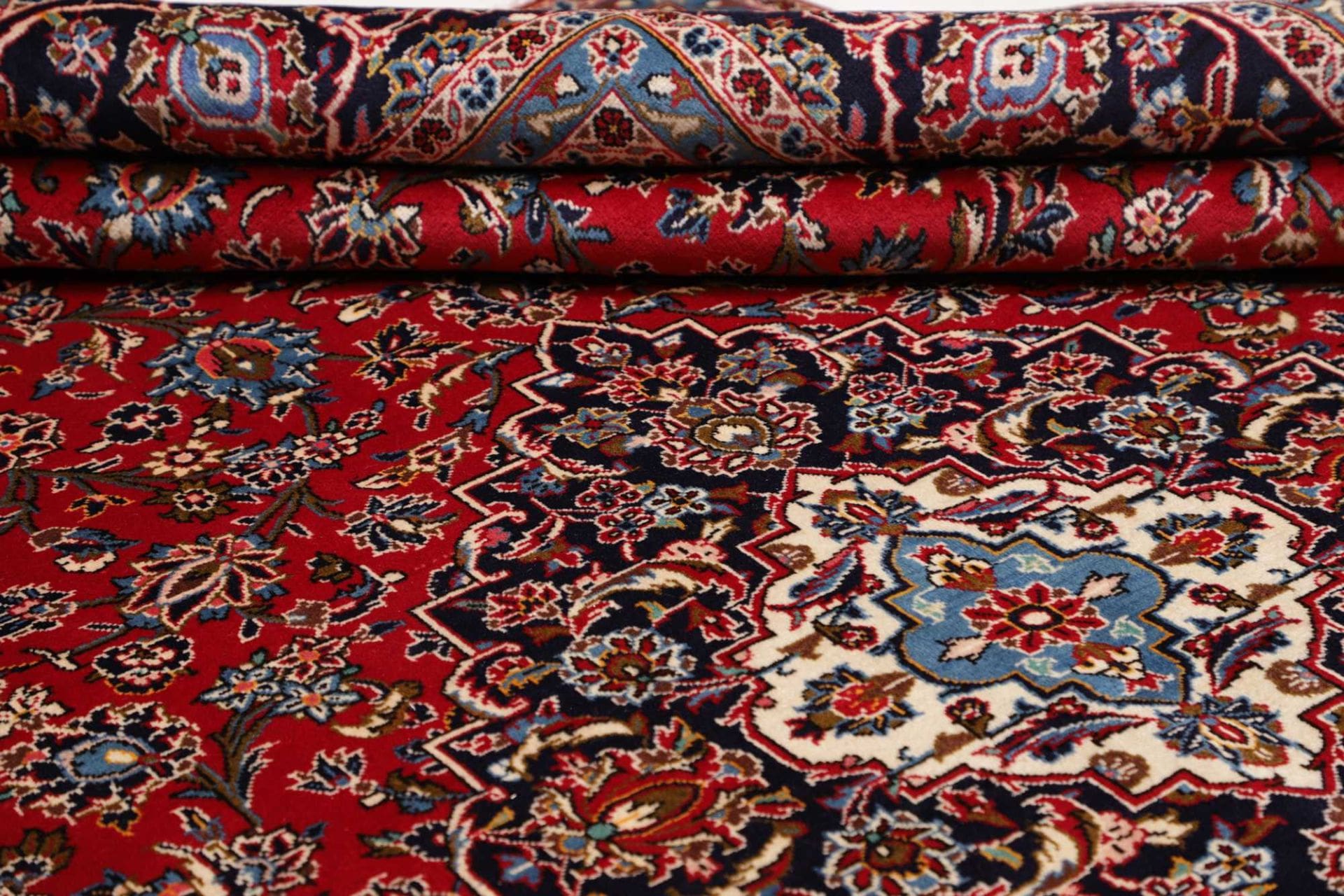 Handgeknüpfter Kashan Perserteppich 293 × 403 cm