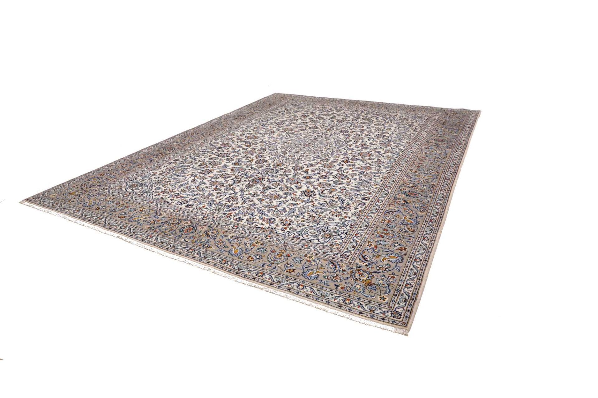 Handgeknüpfter Kashan Perserteppich, 303 × 403 cm, Wolle