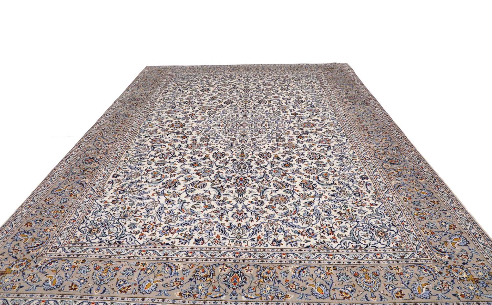 Handgeknüpfter Kashan Perserteppich, 303 × 403 cm, Wolle