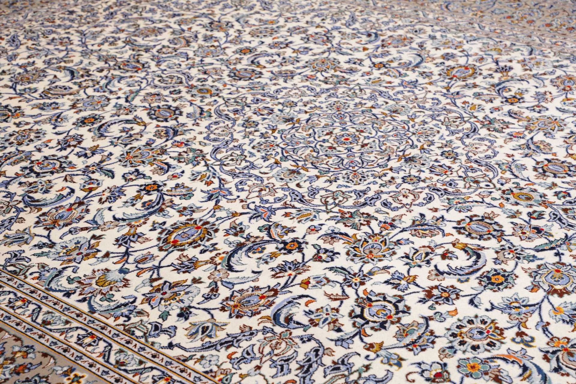Handgeknüpfter Kashan Perserteppich, 303 × 403 cm, Wolle