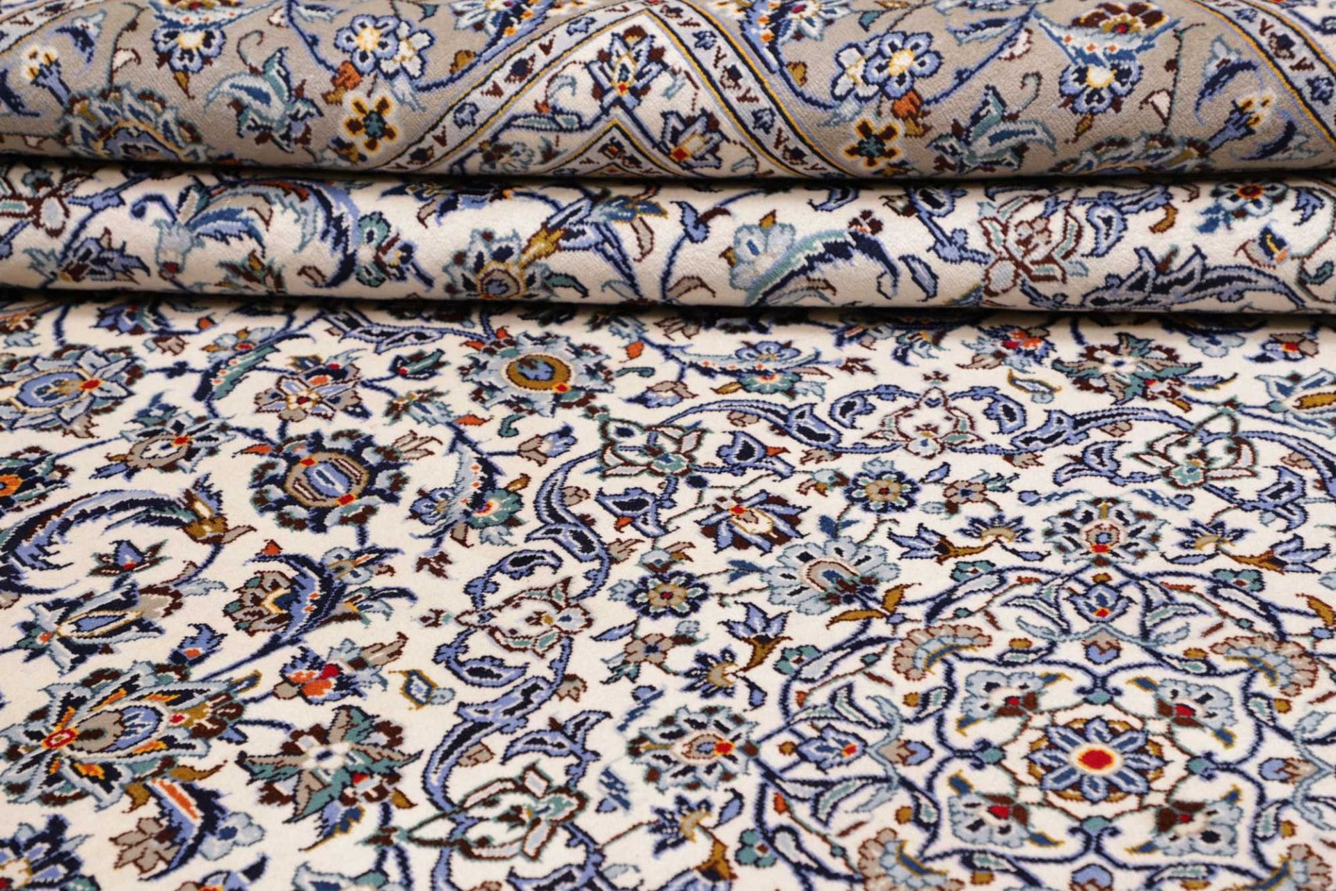 Handgeknüpfter Kashan Perserteppich, 303 × 403 cm, Wolle