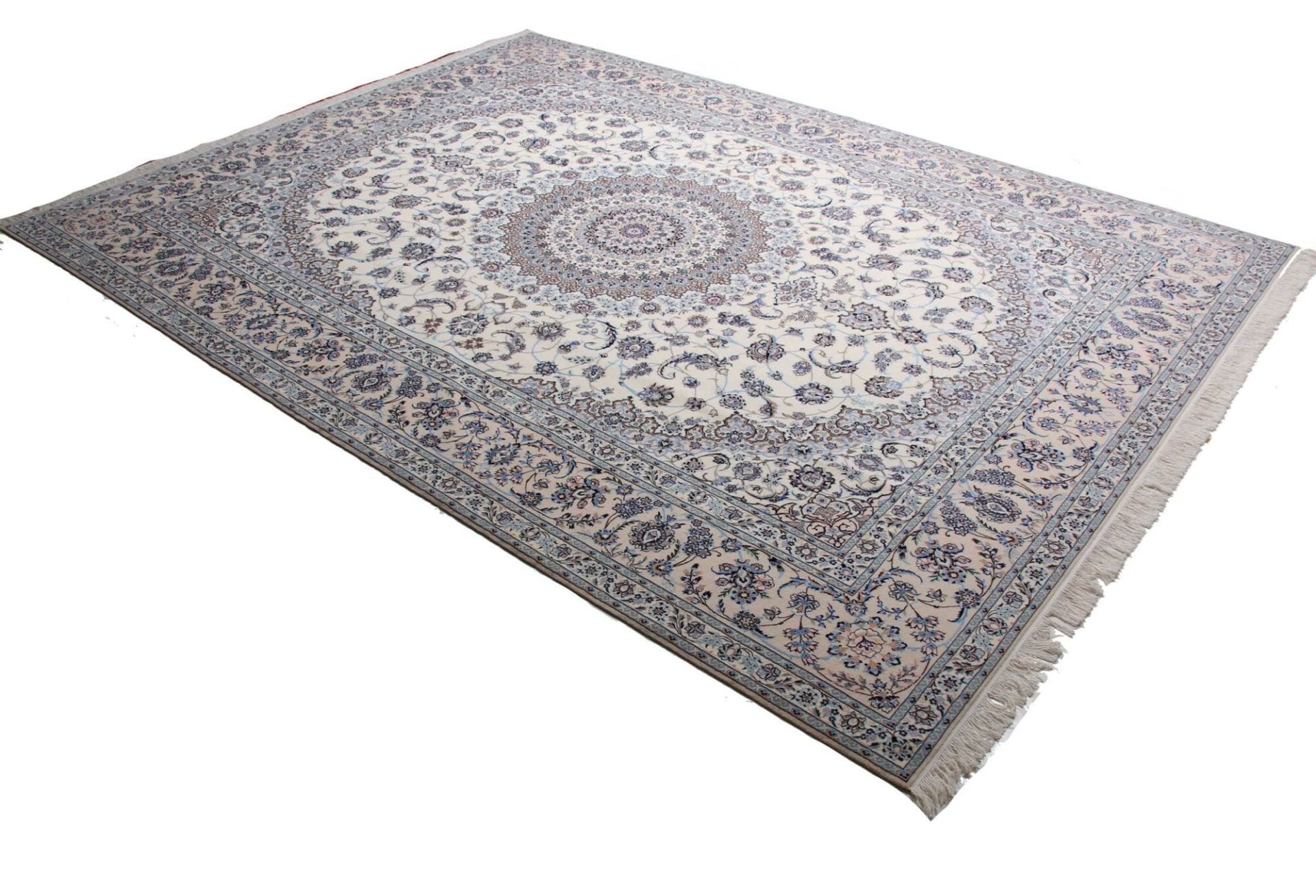 nain-teppich-305x408cm-florales-muster-schurwolle-handgeknupft-5 Handgeknüpfter Nain Perserteppich 305 × 408 cm