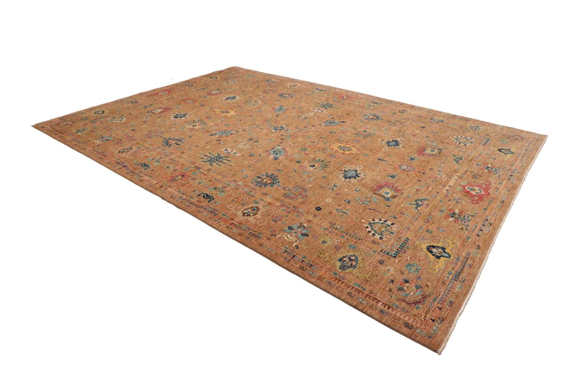 ziegler-teppich-310-x-428cm-aus-schurwolle-handgeknupft-orientteppich-2 Ziegler Orientteppich 310 × 428 cm aus Wolle, handgeknüpft