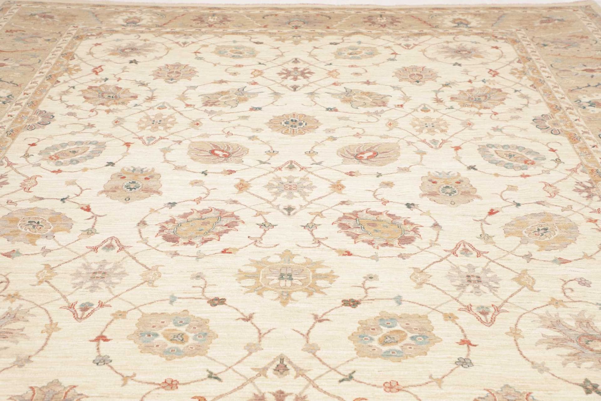 ziegler-teppich-300-x-396cm-handgeknupft-schurwolle-orientteppich-7 Handgeknüpfter Ziegler Orientteppich 300 × 396 cm