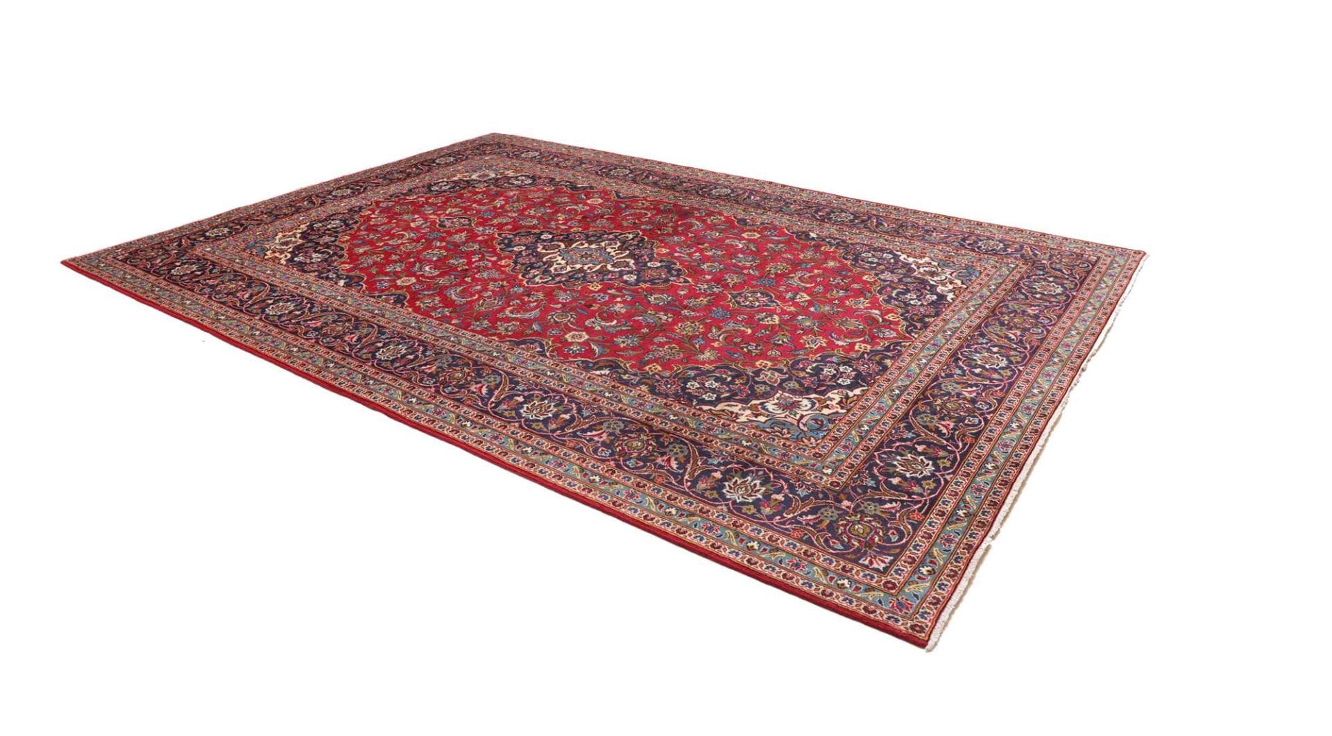 Handgeknüpfter Kashan Perserteppich 253 × 360 cm
