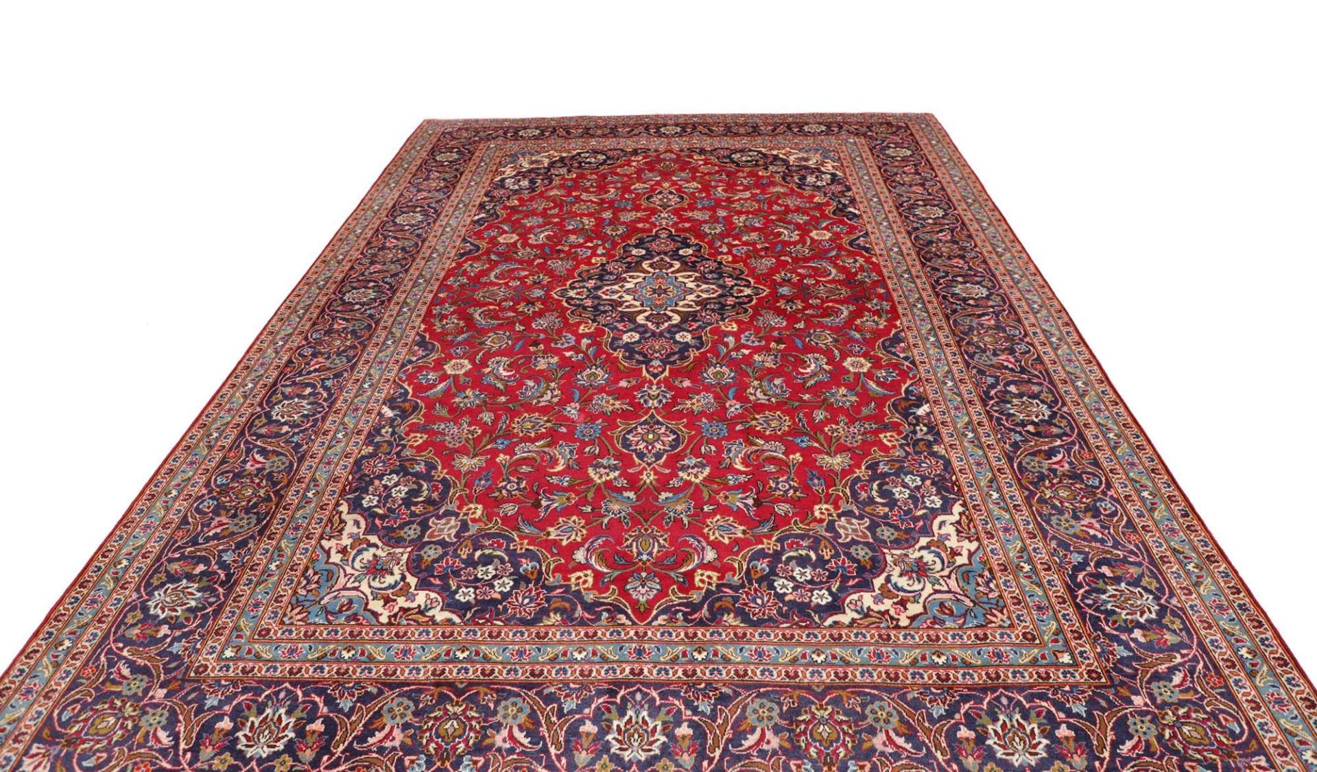 Handgeknüpfter Kashan Perserteppich 253 × 360 cm