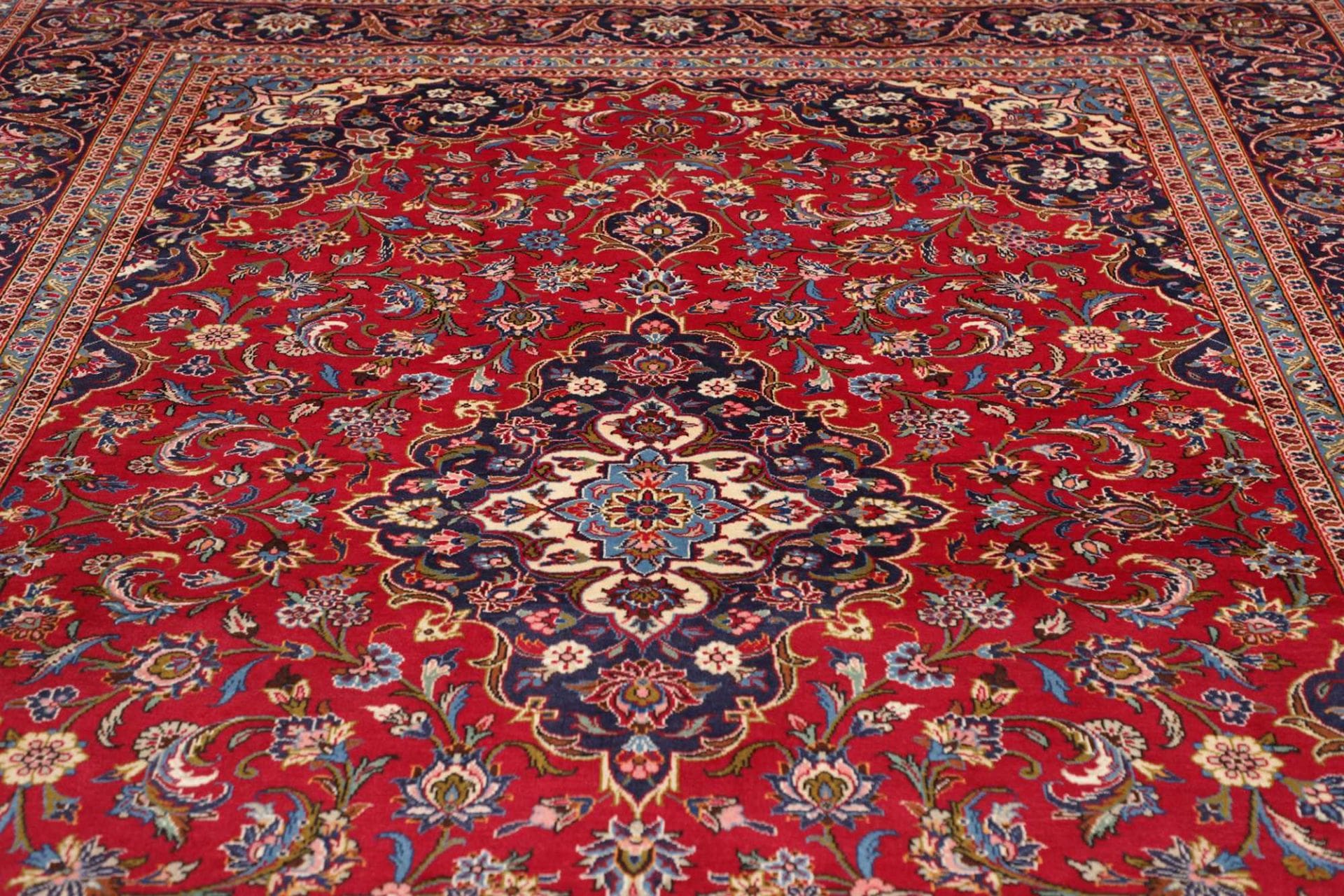 Handgeknüpfter Kashan Perserteppich 253 × 360 cm