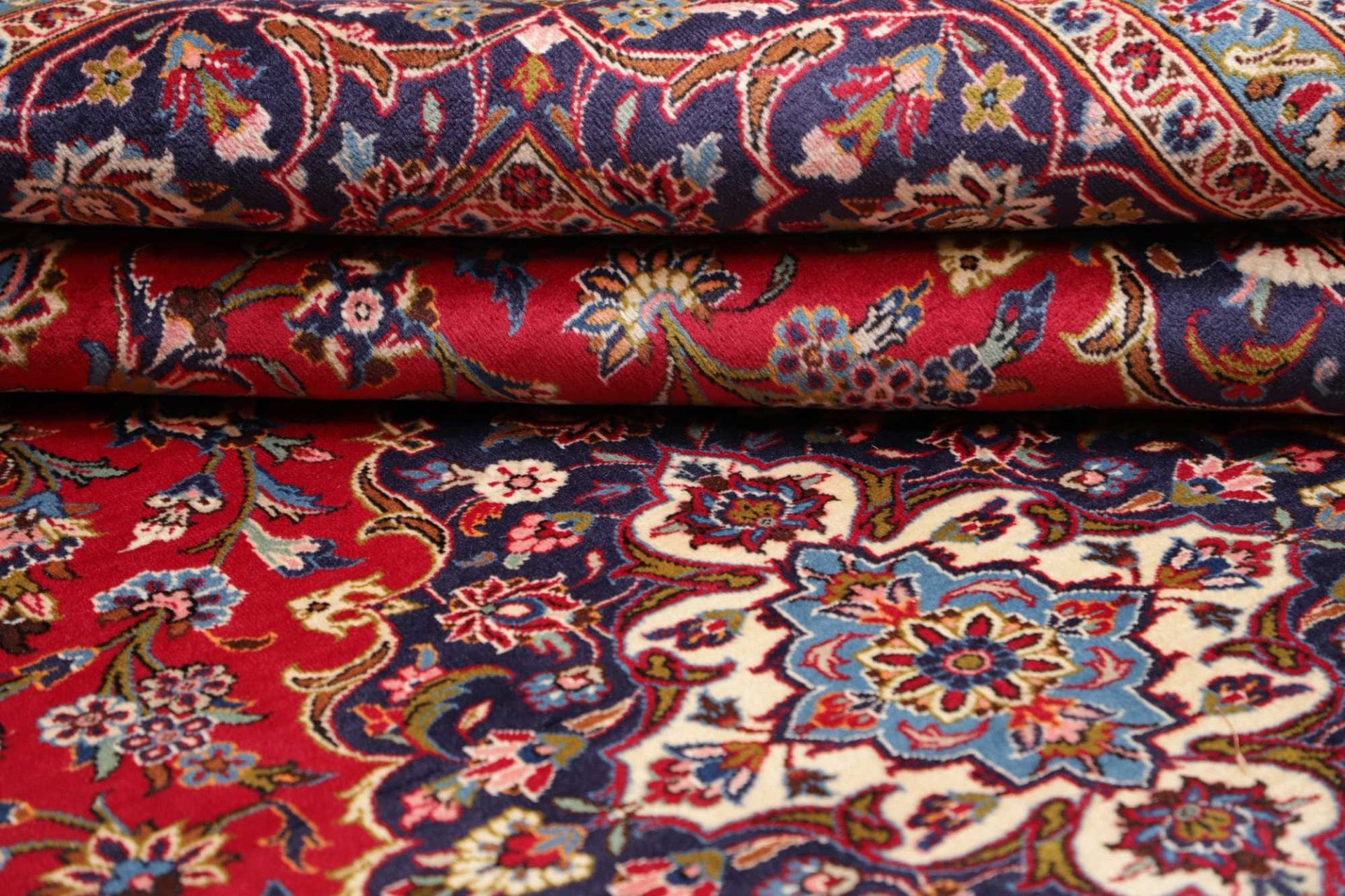 Handgeknüpfter Kashan Perserteppich 253 × 360 cm
