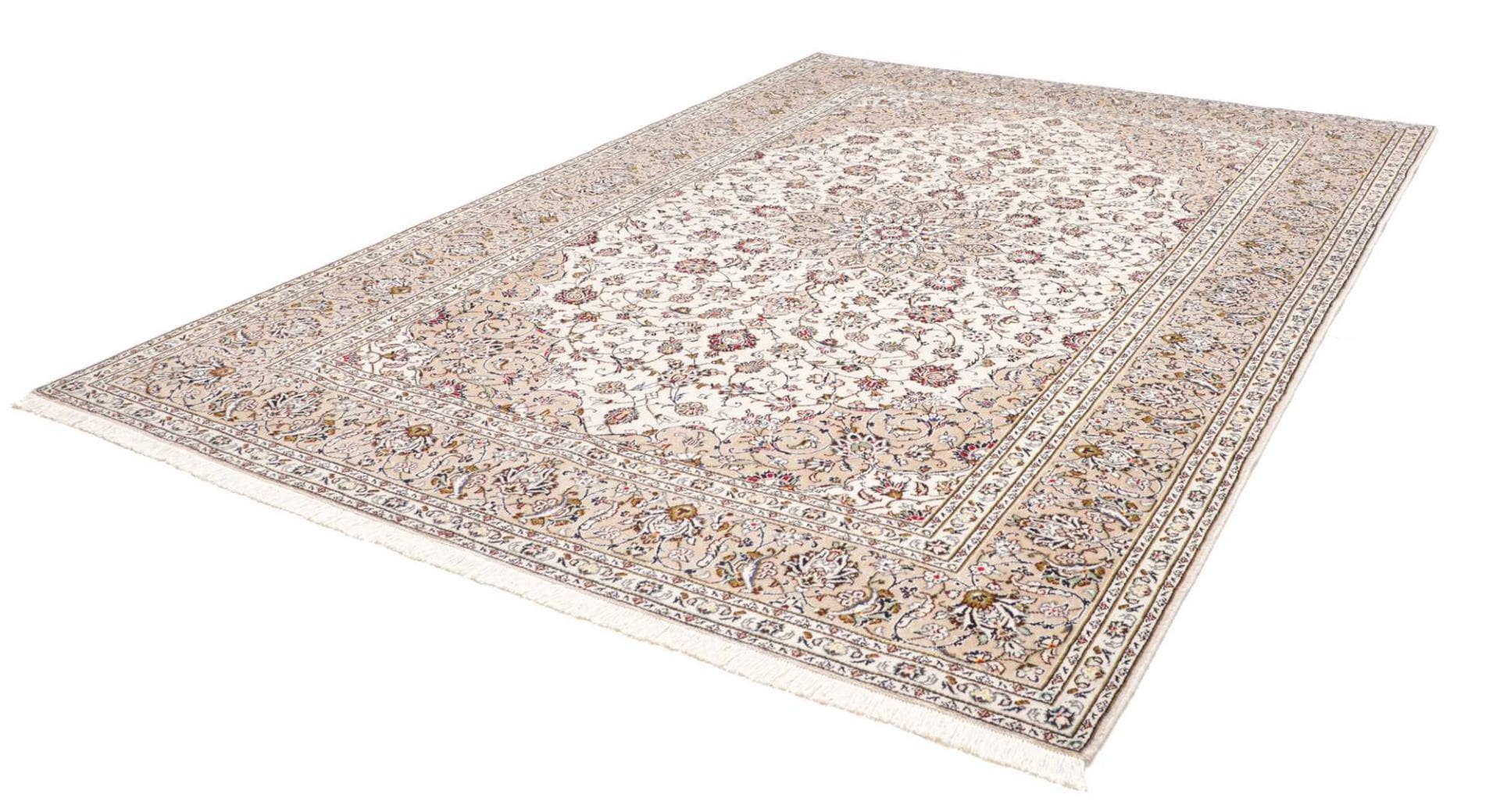 Kashan Perserteppich 243 × 345 cm aus Wolle, handgeknüpft